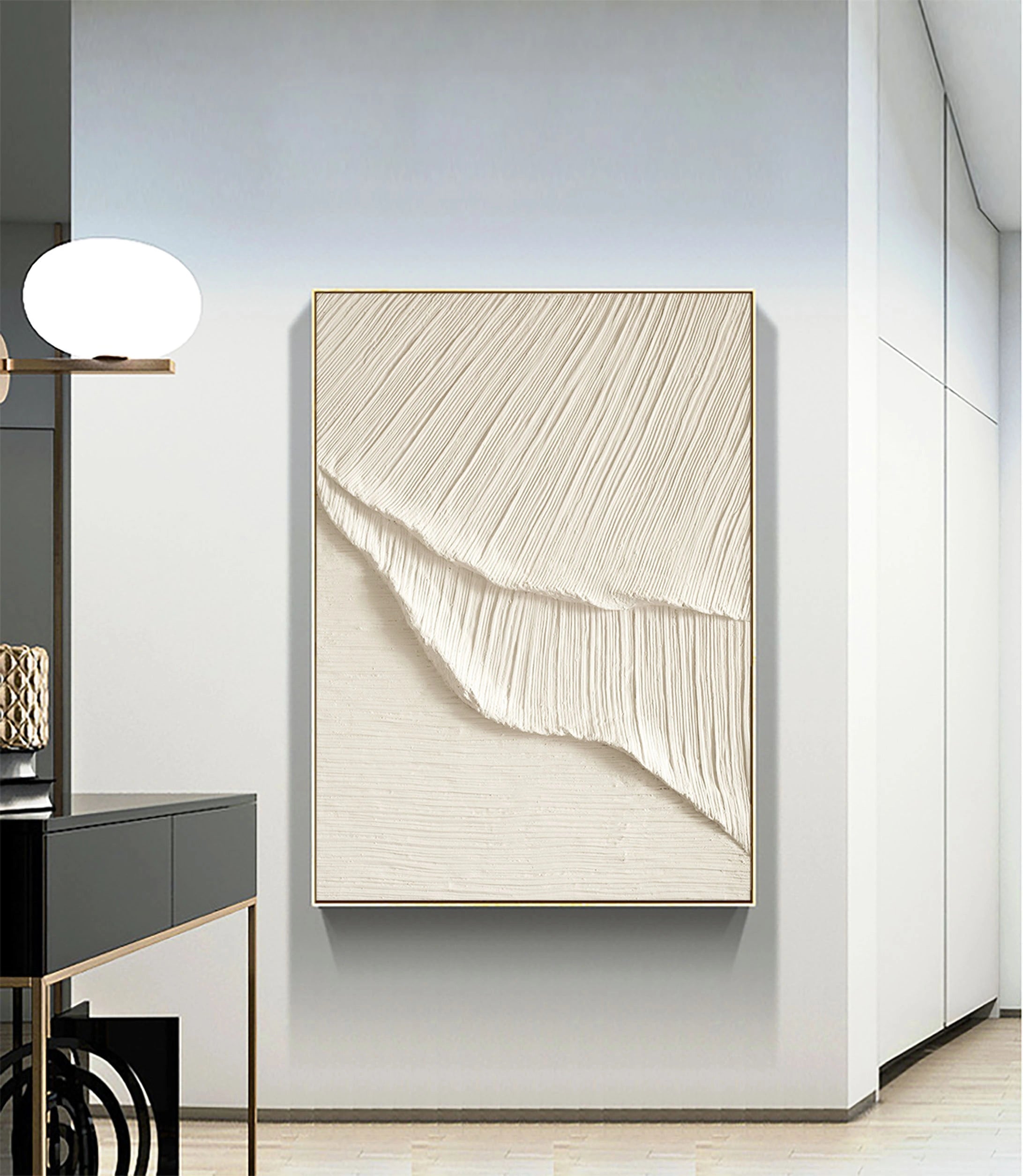 Beige Minimalist Textured Wall Art #MM030
