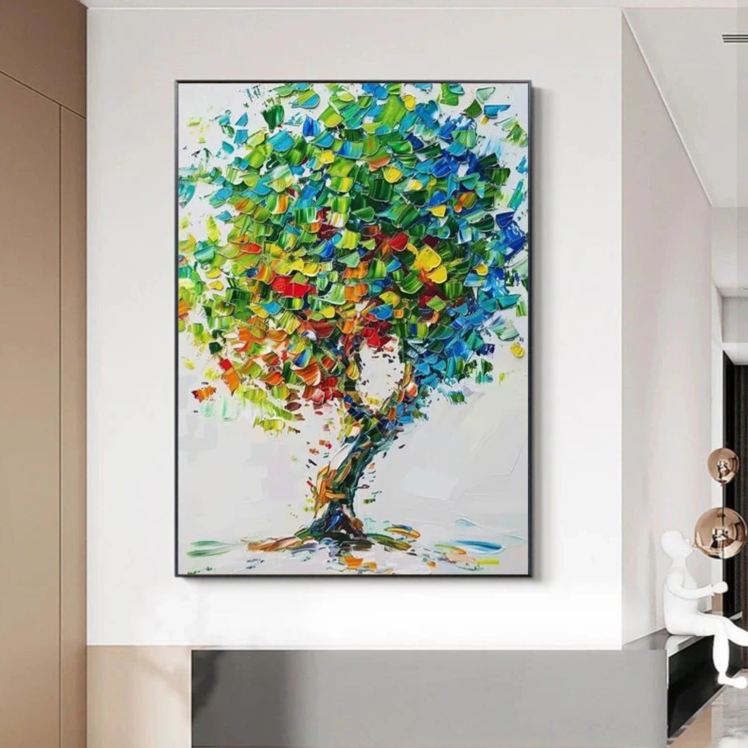 Flower & Tree Abstract Texture Canvas Art #FT 299