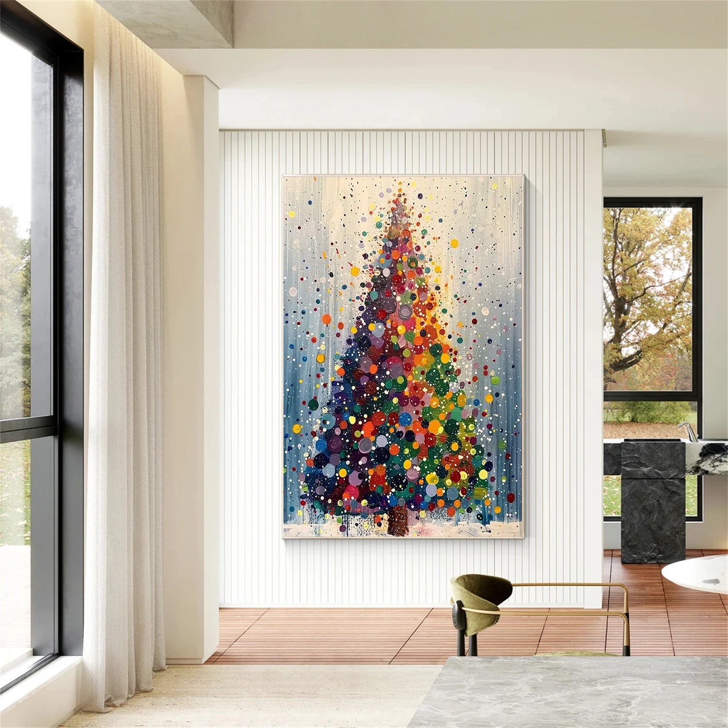 Flower & Tree Abstract Canvas Art #FT 300
