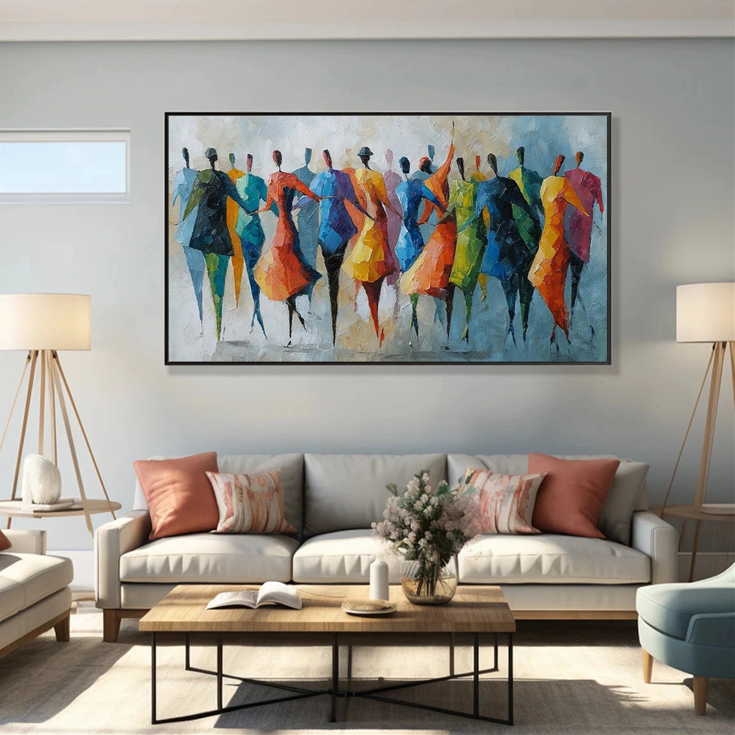 Colorful Abstract Portrait Wall Art #PT032