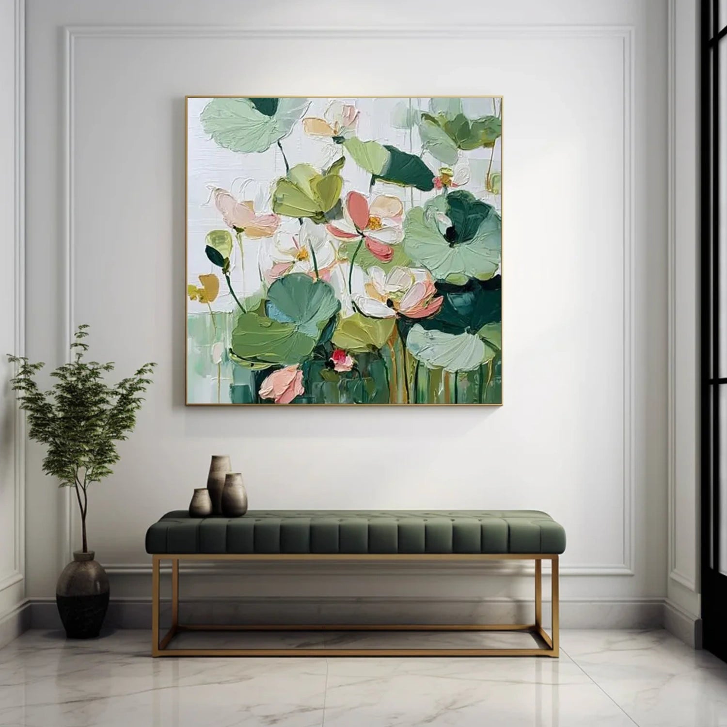 Flower & Tree Abstract Texture Canvas Art #FT 291