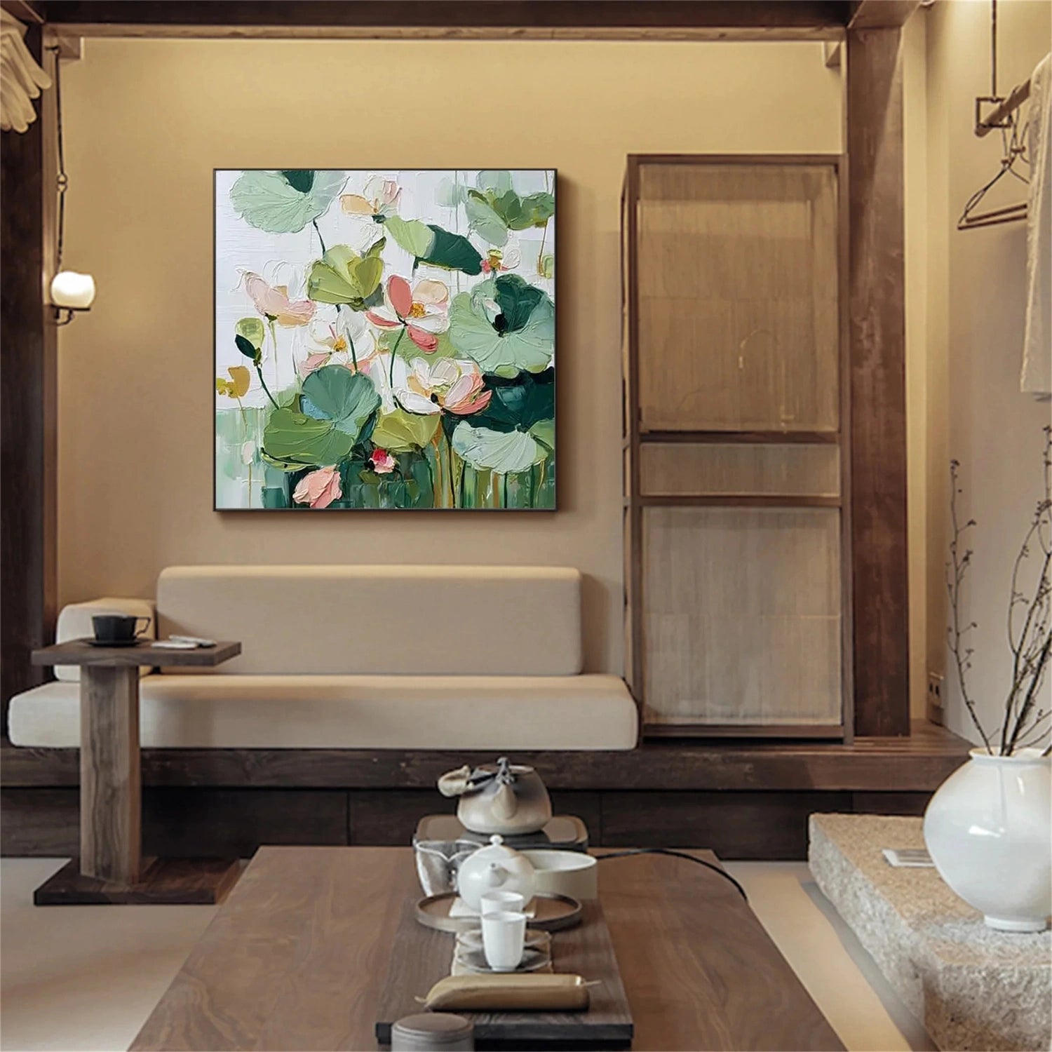 Flower & Tree Abstract Texture Canvas Art #FT 291