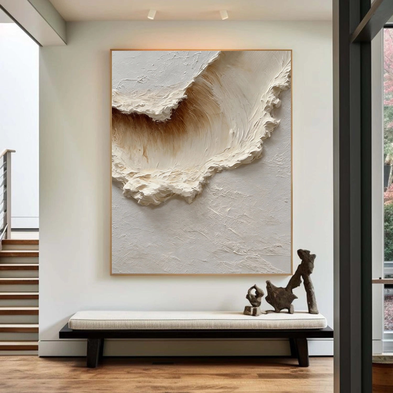 Ocean And Sky Abstract Texture Canvas Art #OS365