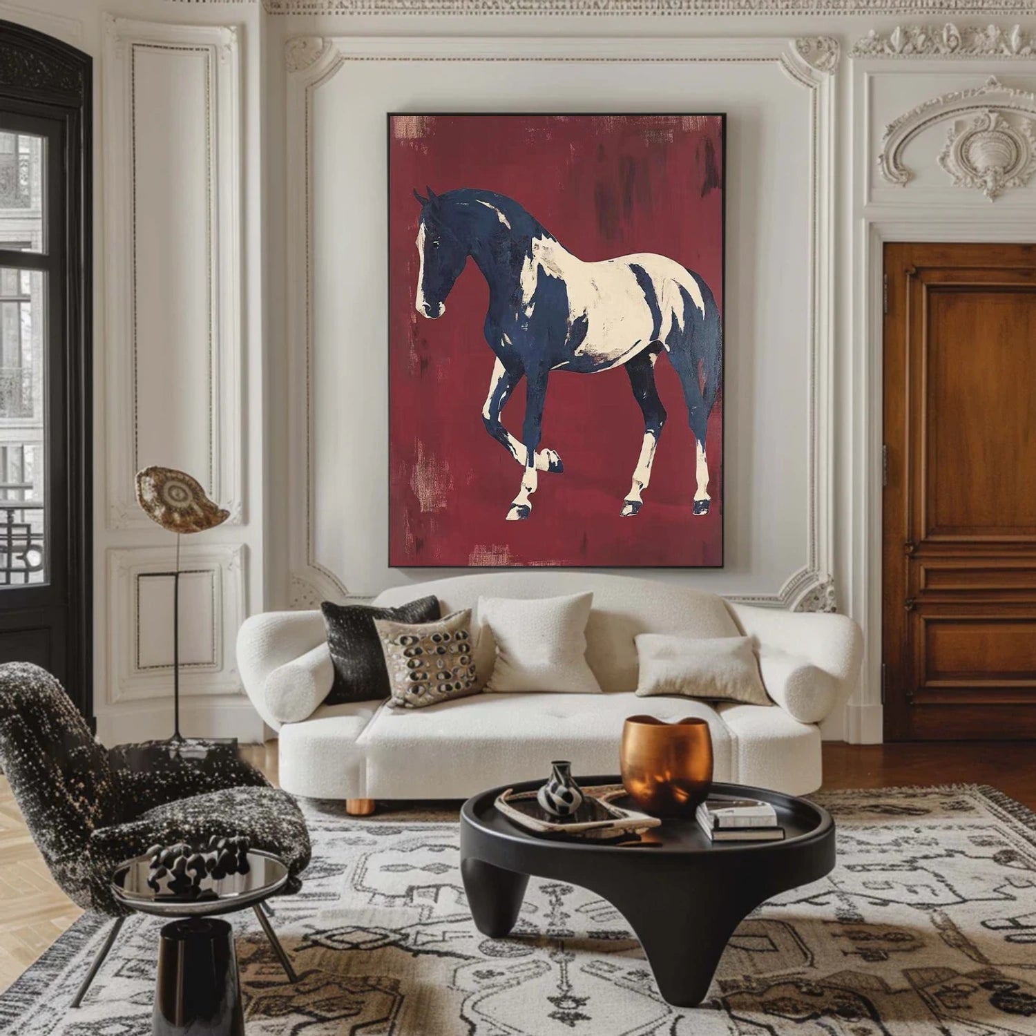 Abstract Animal Horse Canvas Art #AP189
