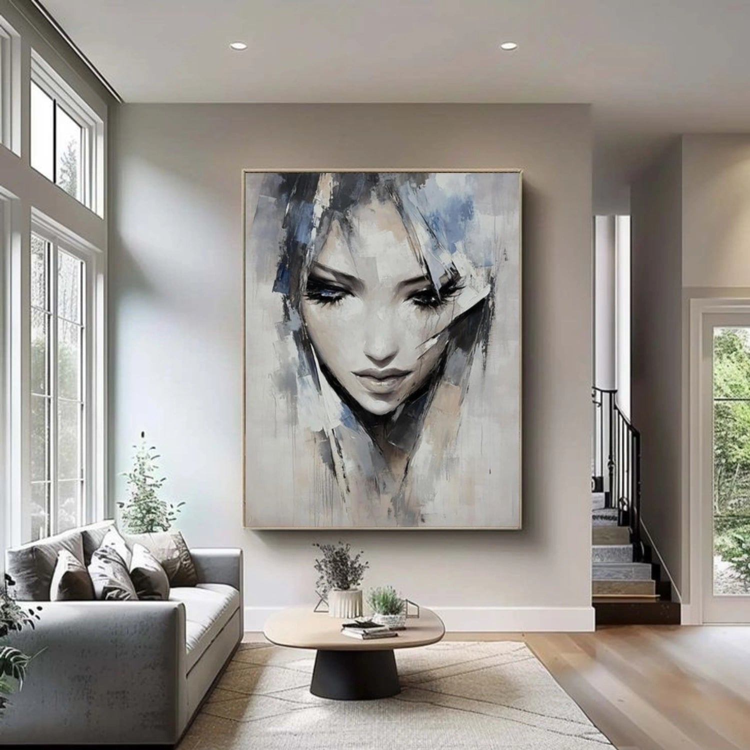 Abstract Portrait Textured Wall Art #PT 059