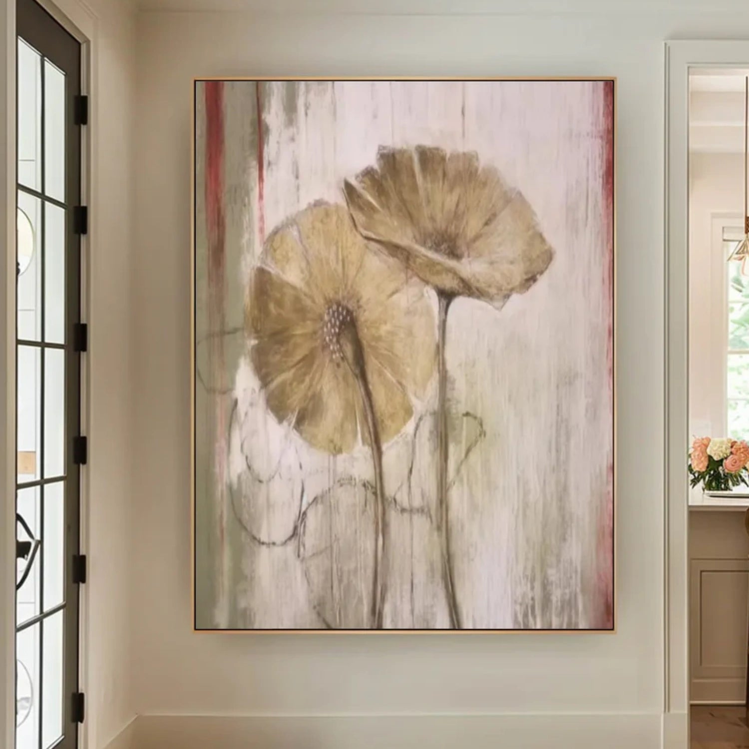Flower & Tree Abstract Texture Canvas Art #FT 249