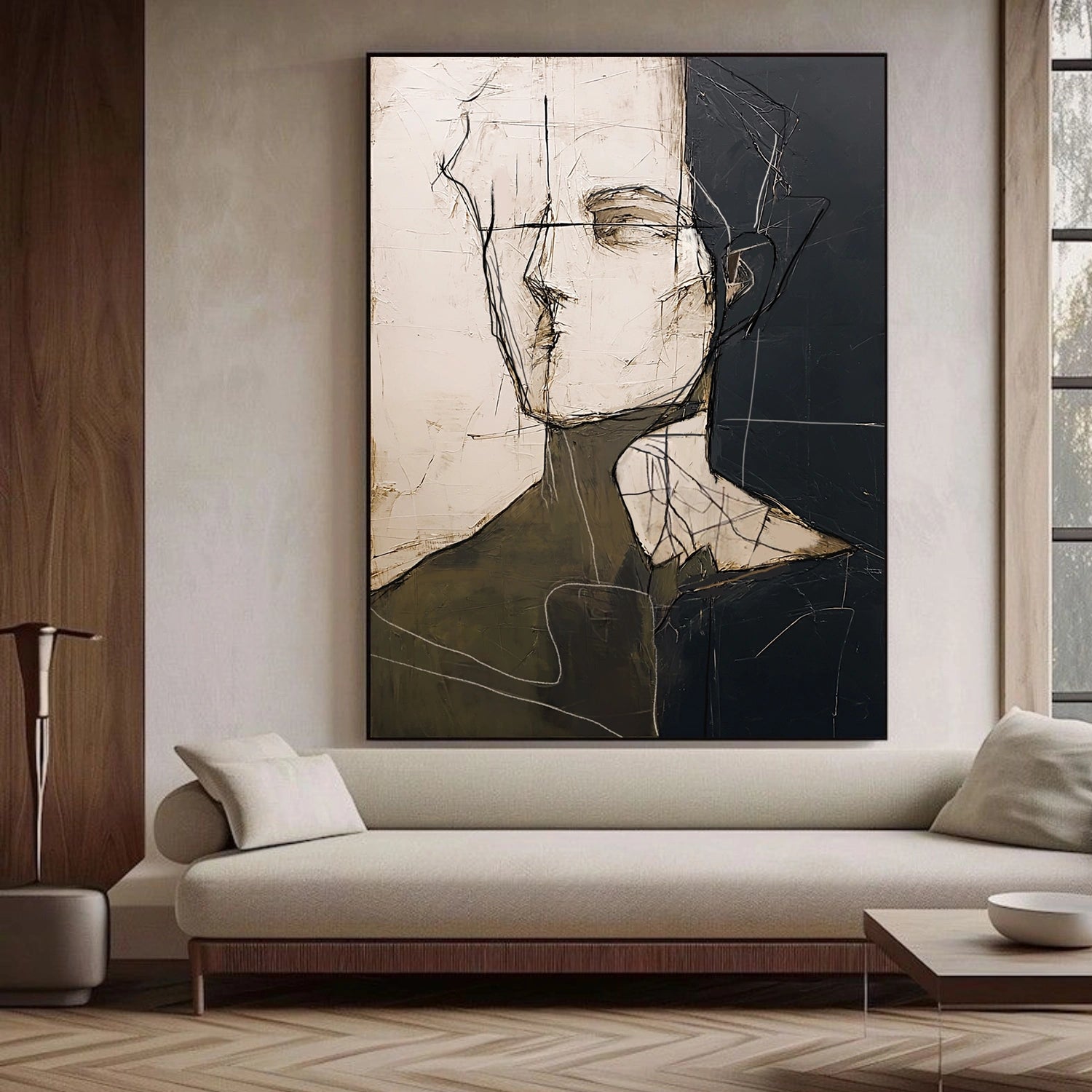 Abstract Portrait Textured Wall Art #PT 064