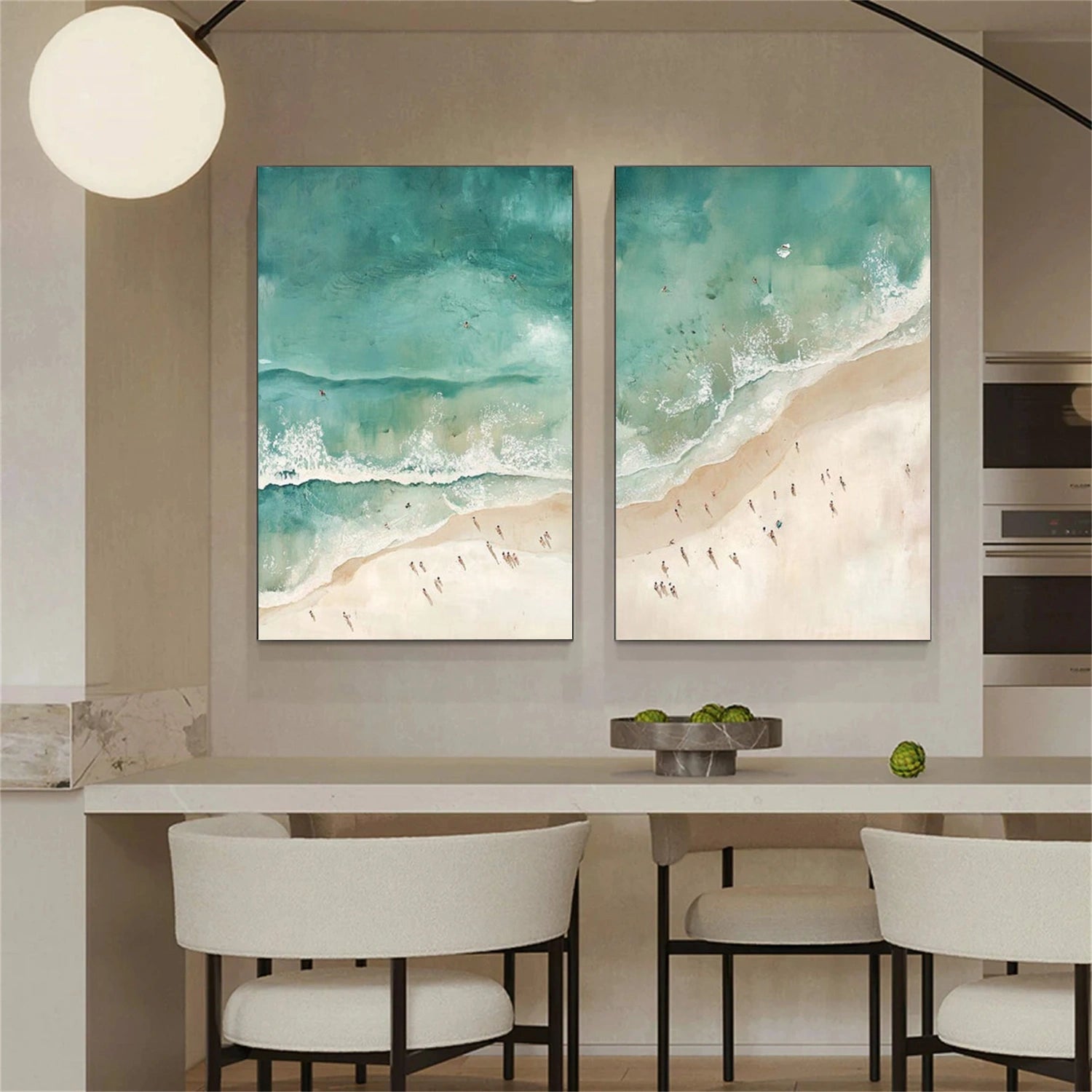 Sport Art Texture Painting Canvas Set of 2 # SA078