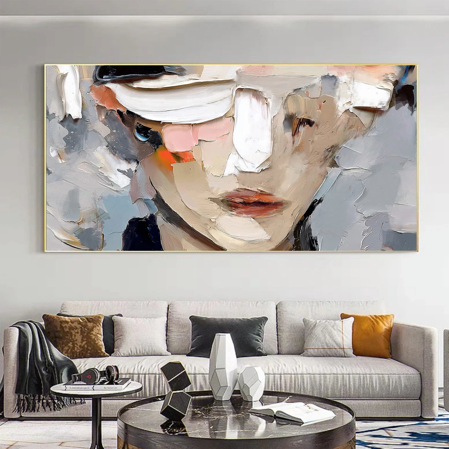 Abstract Portrait Texture Wall Art #PT 071