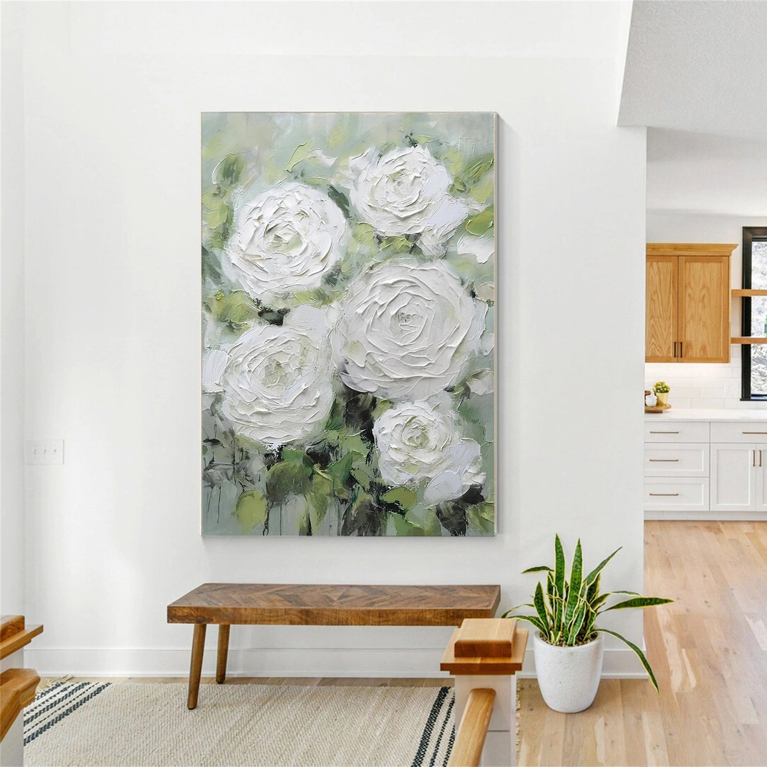 Flower & Tree Abstract Texture Canvas Art #FT 318