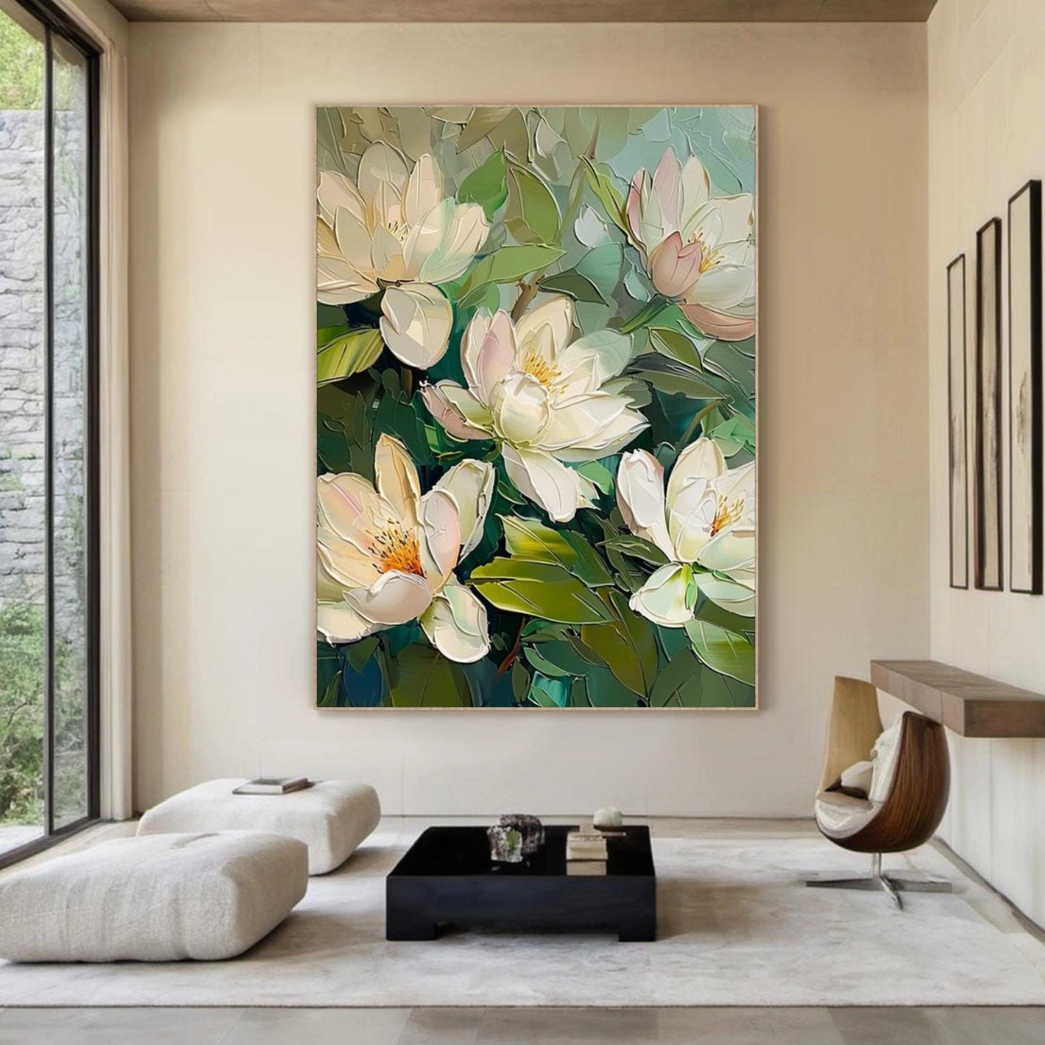 Flower & Tree Abstract Texture Canvas Art #FT 330