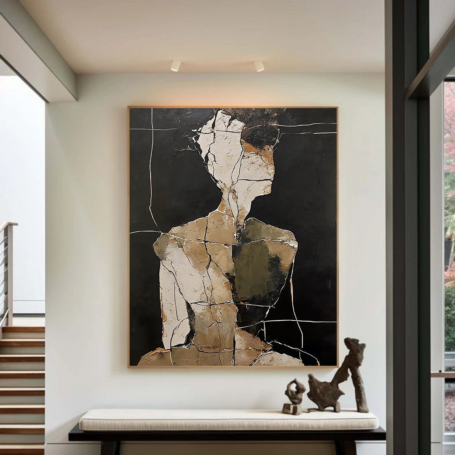 Abstract Portrait Textured Wall Art #PT 067