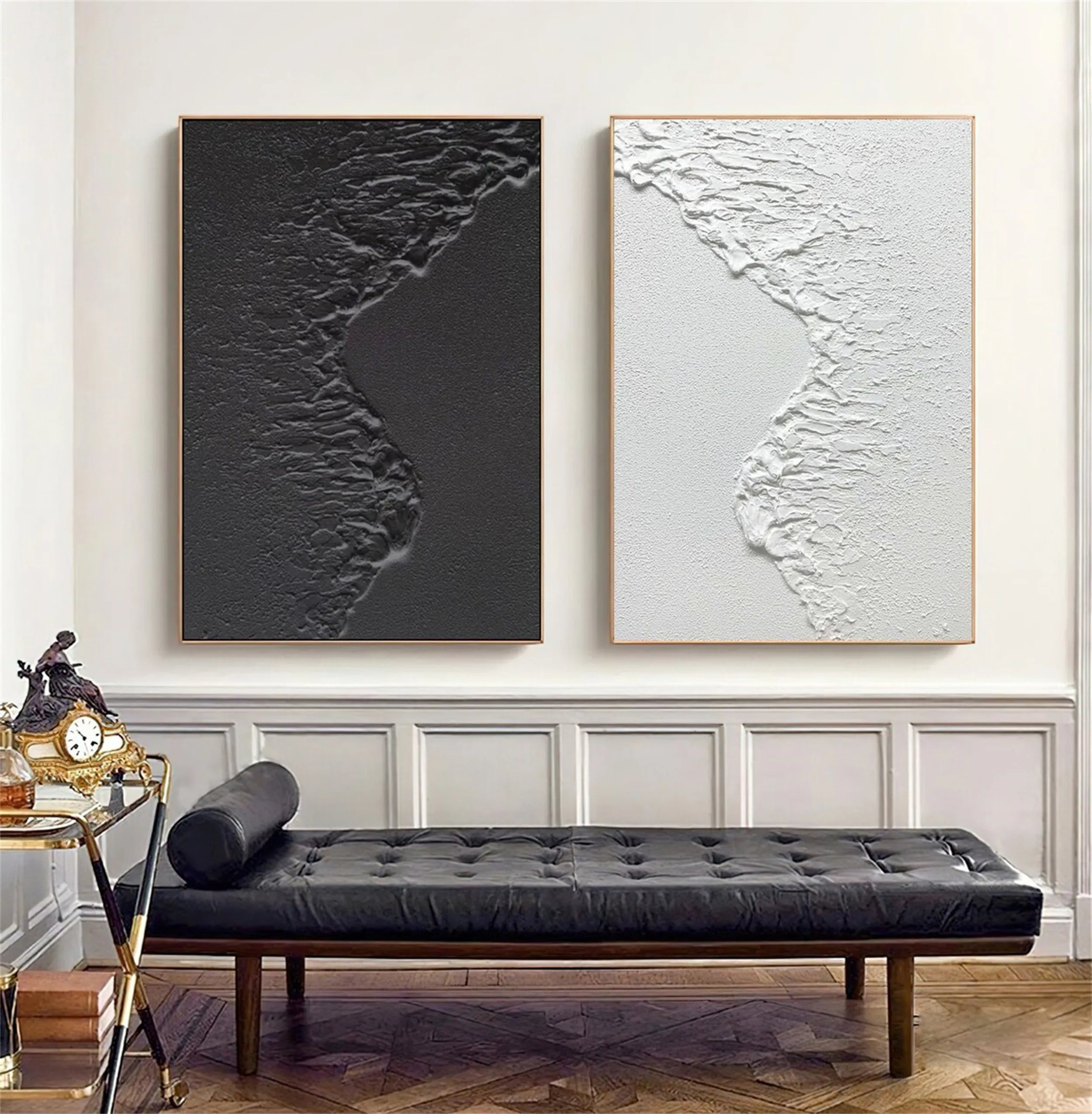 Ocean Waves Minimalist Textured Wall Art Set of 2 #MM182