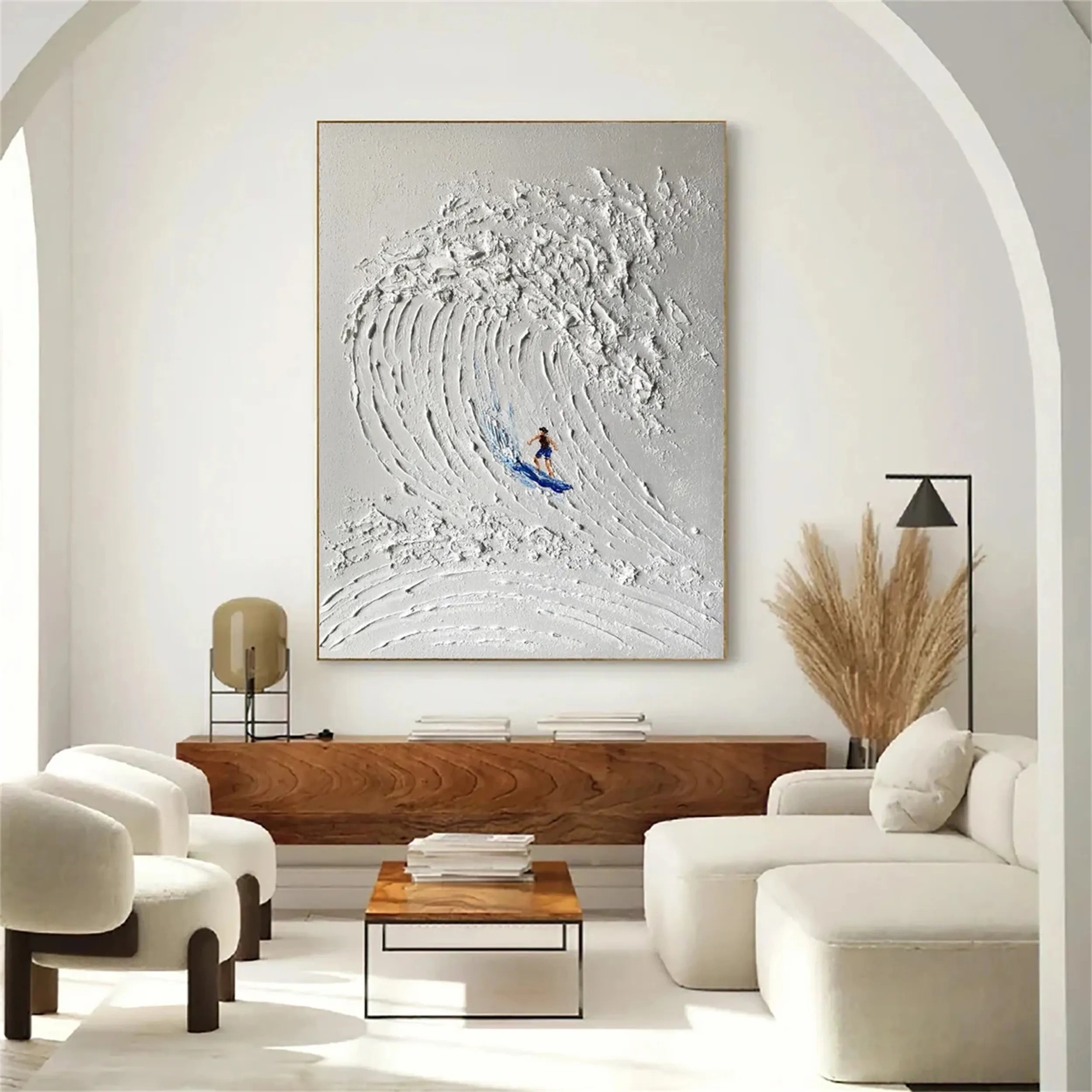 Surf Art Minimalist Textured Painting Canvas #MM218
