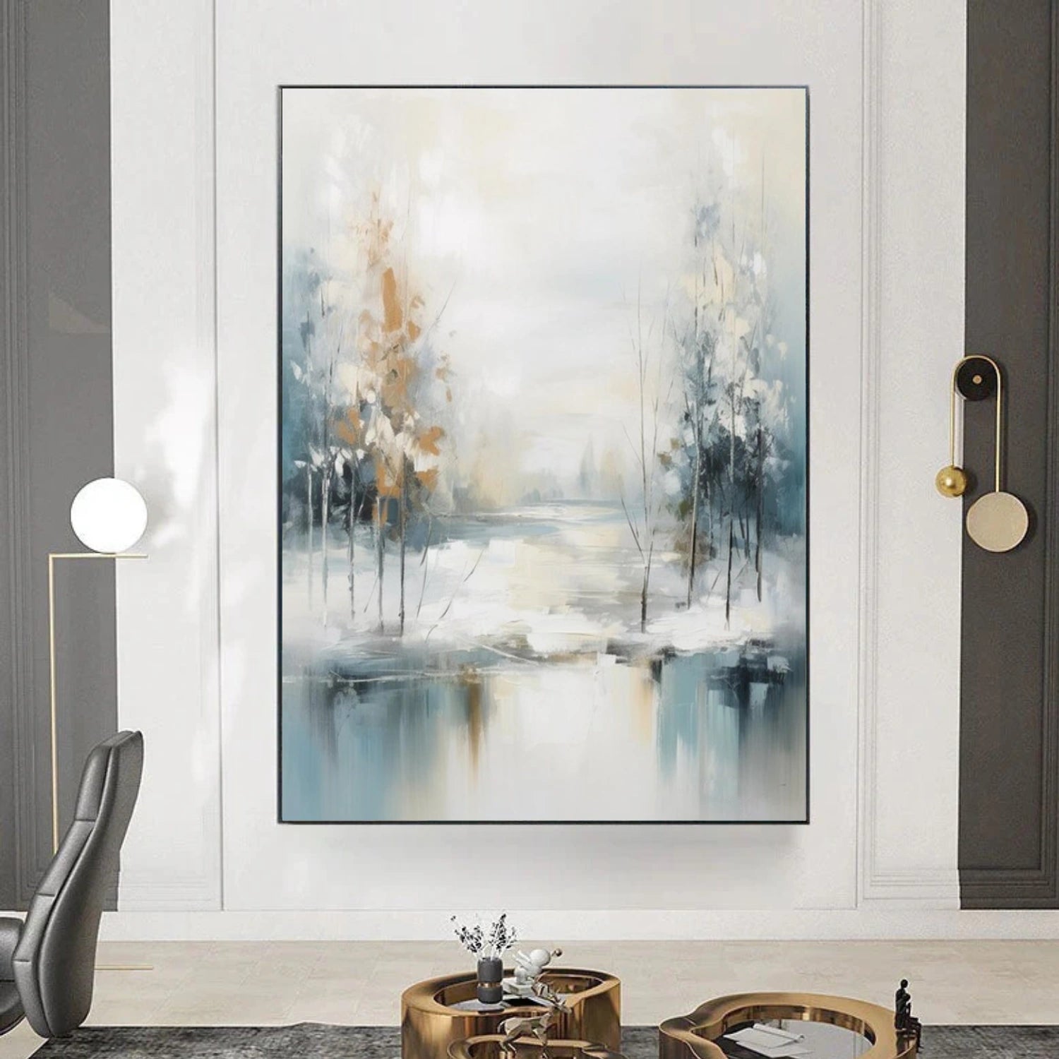 Flower & Tree Abstract Canvas Art #FT 264