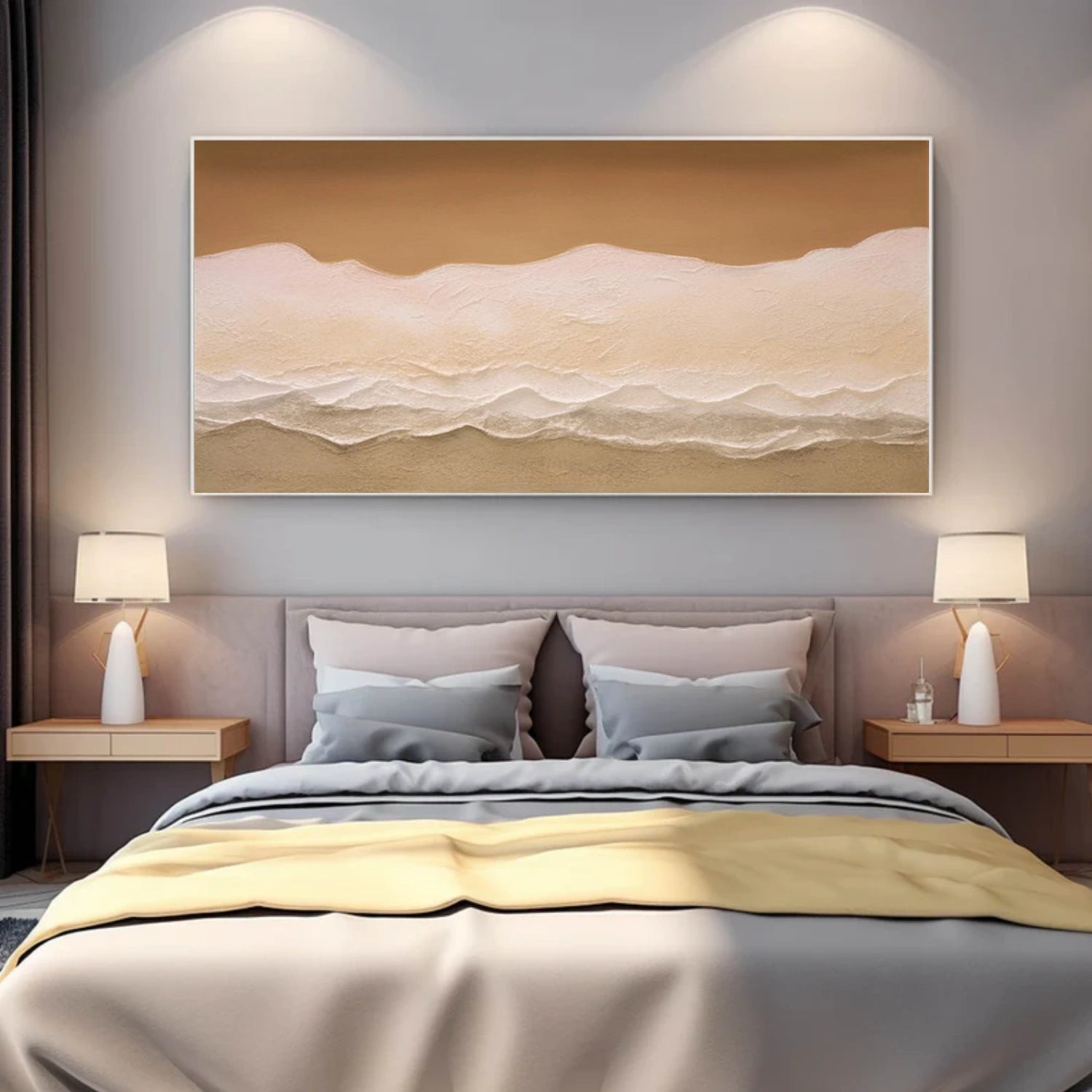 Ocean And Sky Abstract Texture Canvas Art #OS403