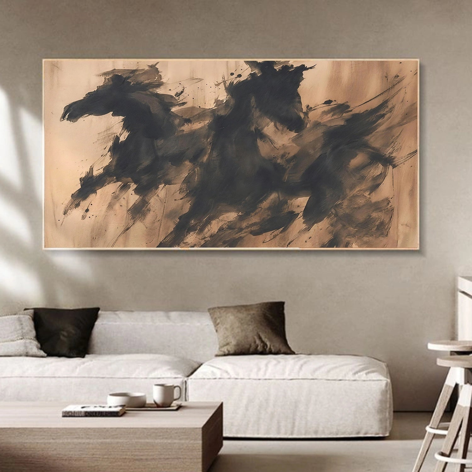 Abstract Animal Horse Canvas Art #AP207