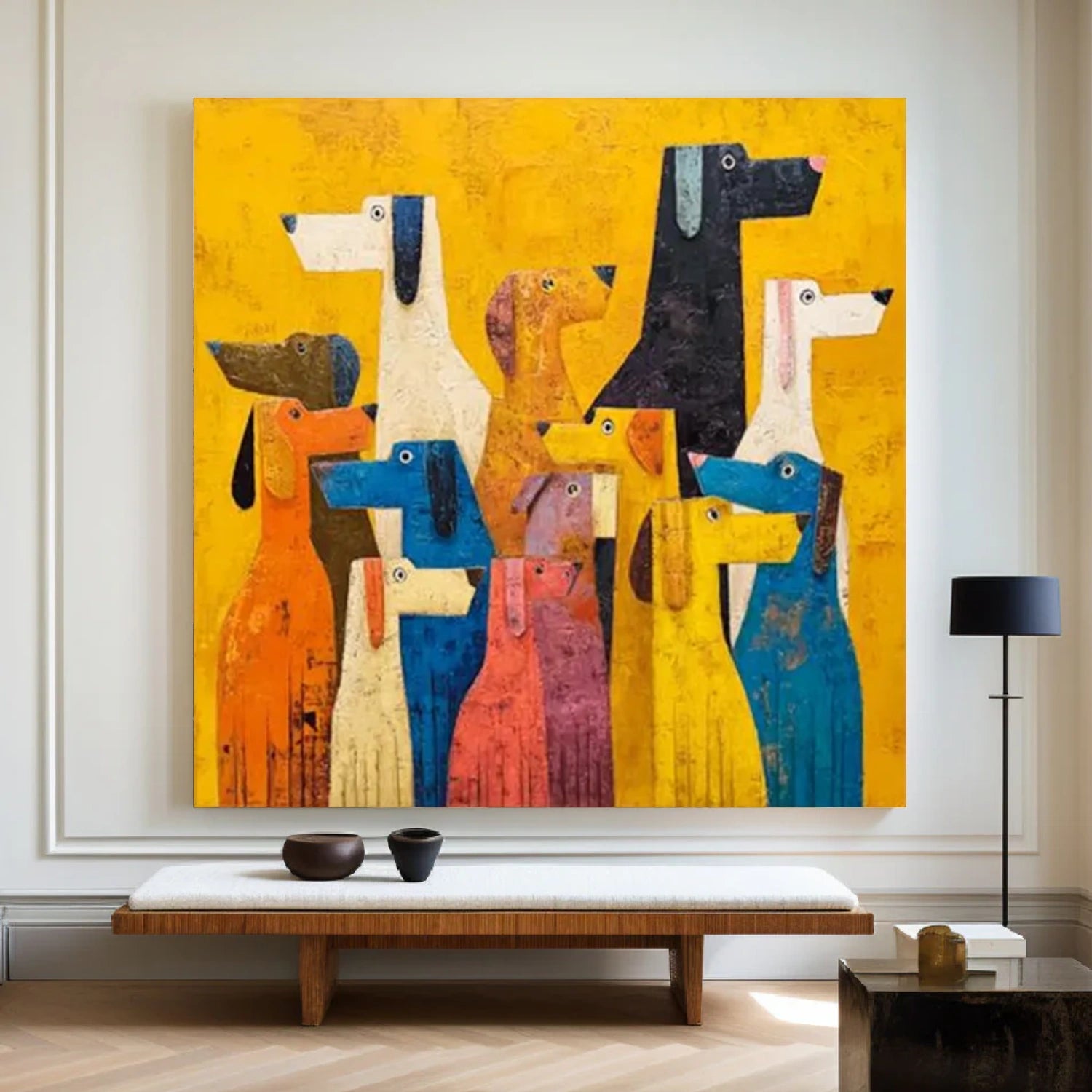 Colorful Abstract Animal Canvas Art #AP187