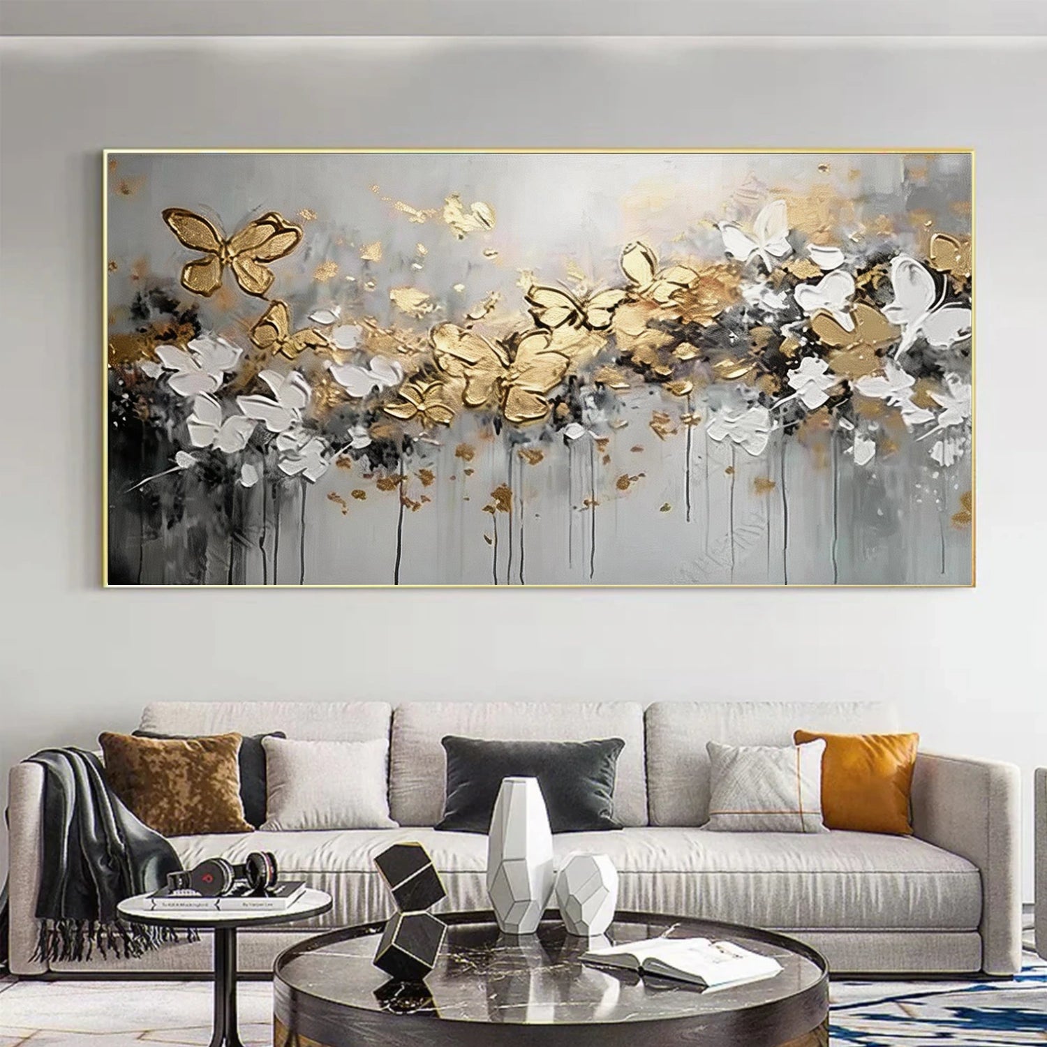Flower & Tree Abstract Textured Canvas # FT 377
