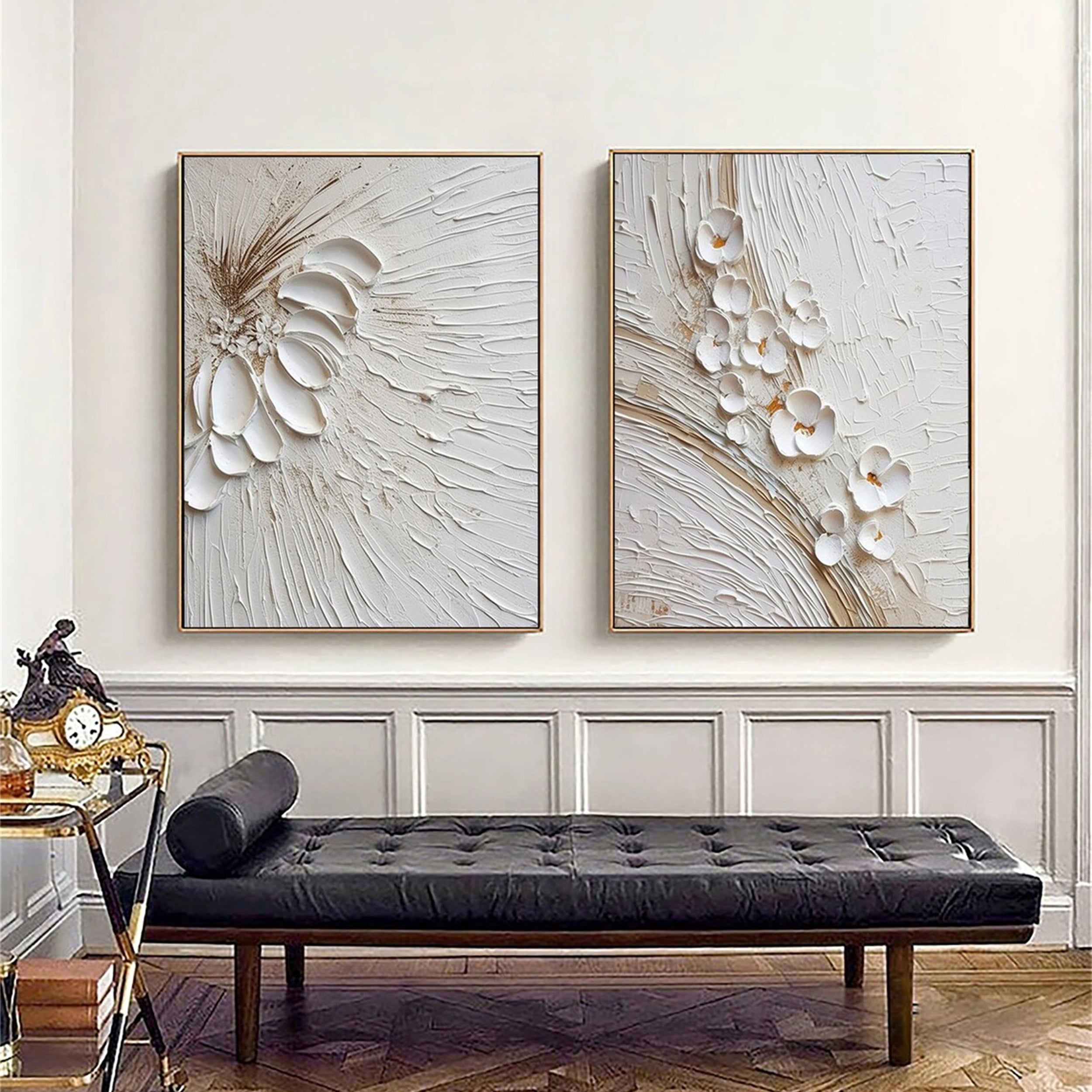 #CL-Custom Color Flower And Tree Painting Set of 2 #FT 038