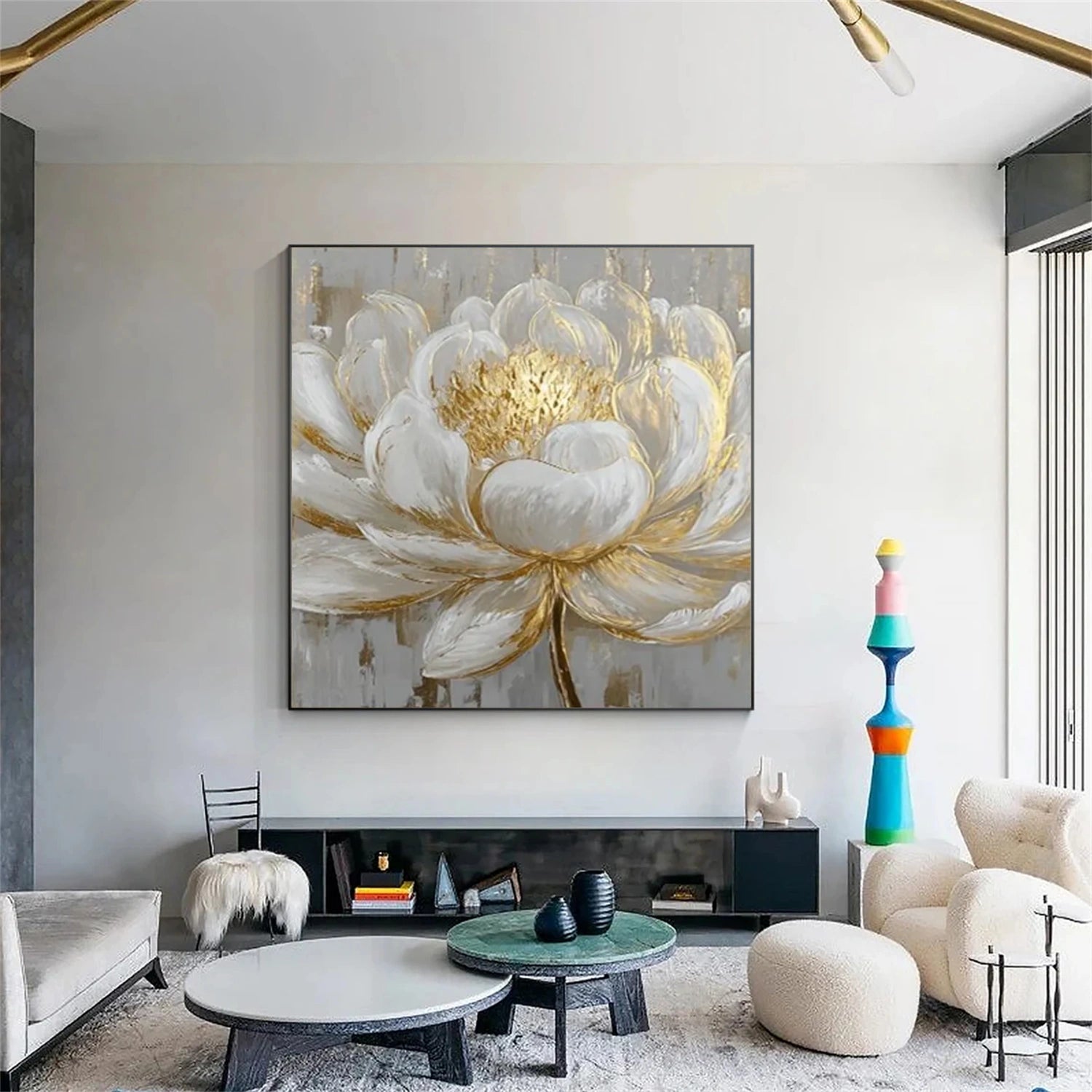 Flower & Tree Abstract Texturte Canvas Art #FT 245