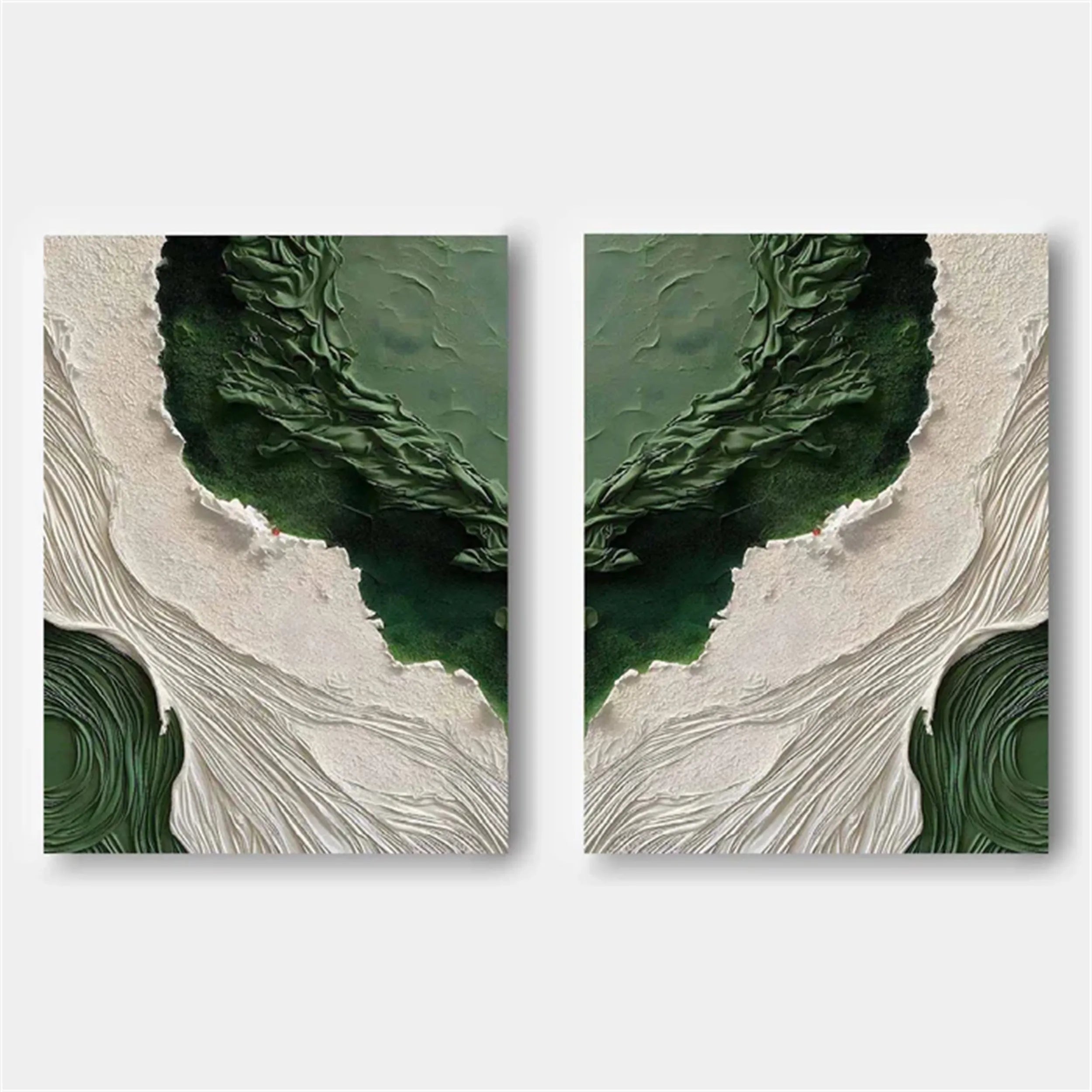 Blue & Green Abstract Set of 2 #BG061