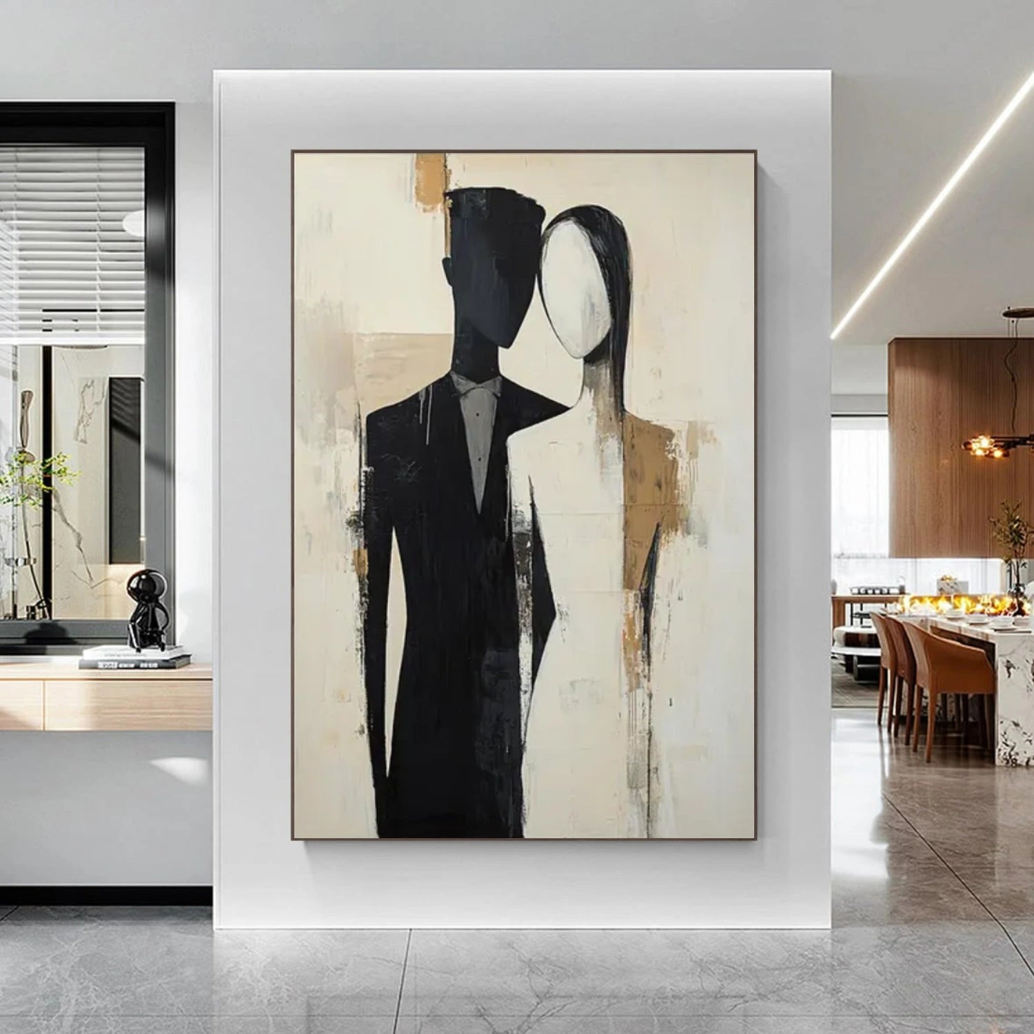 Contemporary Abstract Minimalist Textured Wall Art #CW049