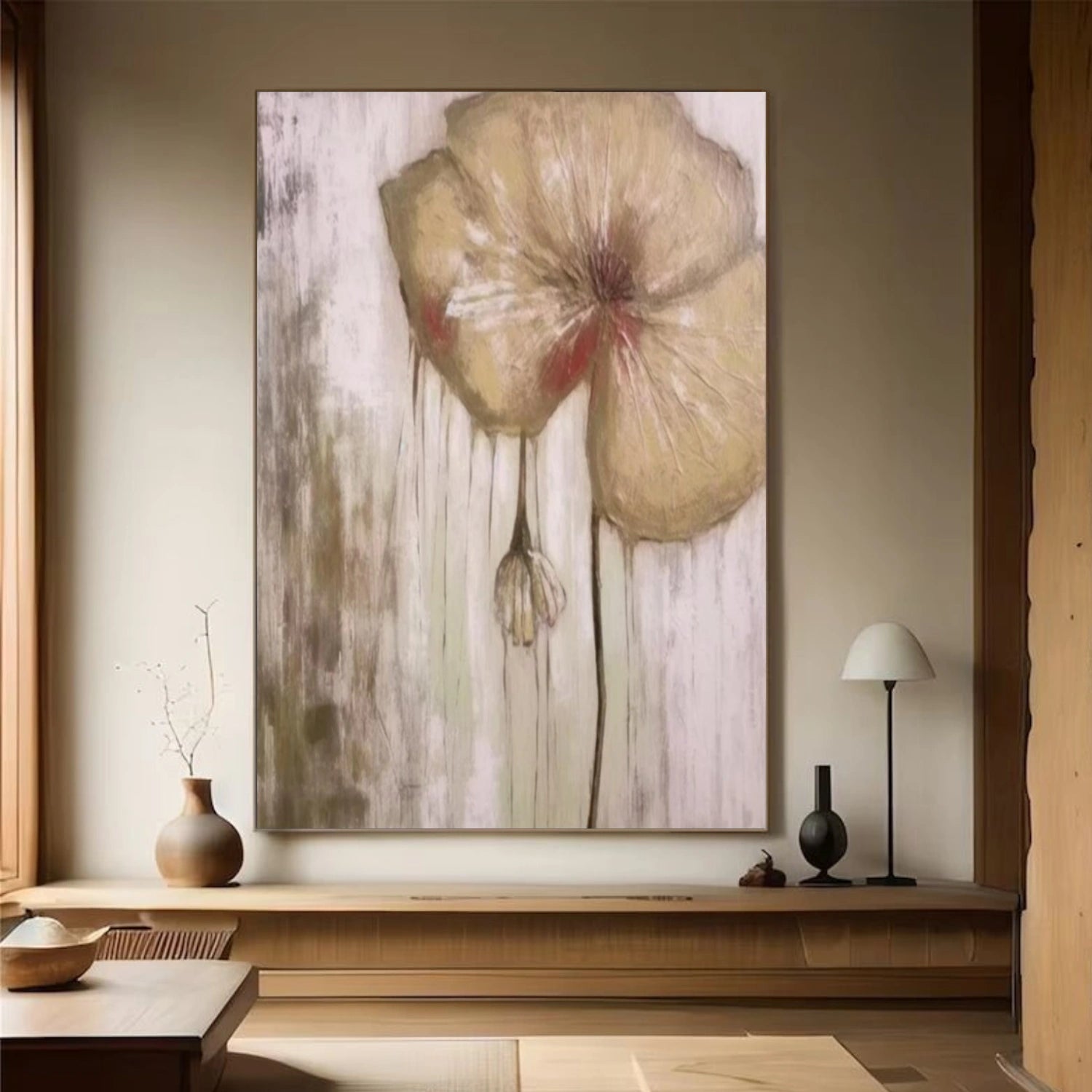 Flower & Tree Abstract Texture Canvas Art #FT 251