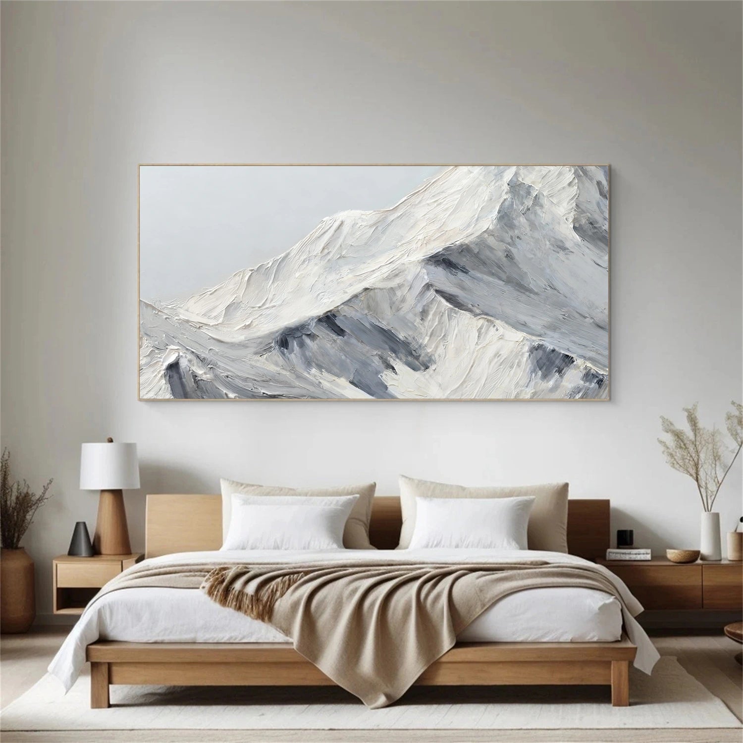 Abstract Mountain Textured Canvas Art #MM332
