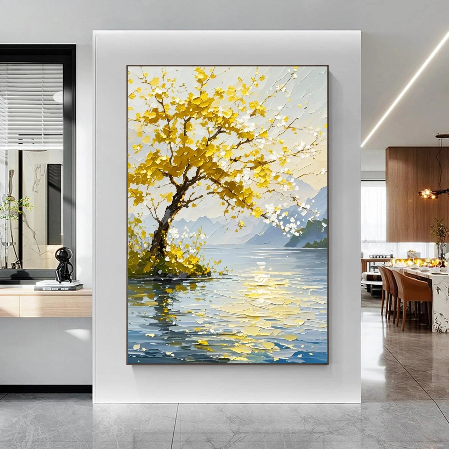 Flower & Tree Abstract Texture Canvas Art #FT 271