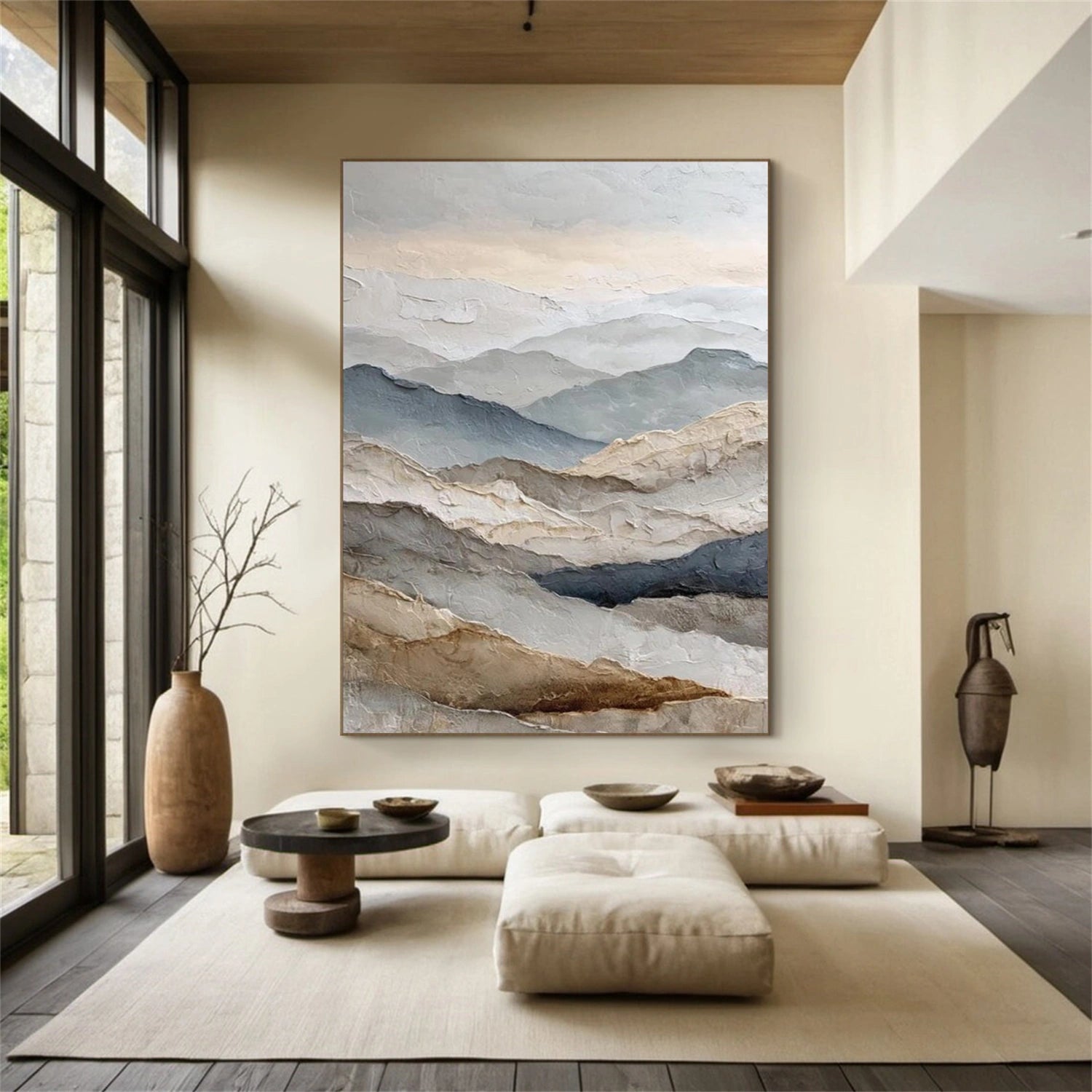 Minimalist Mountain Texture Canvas # MM409