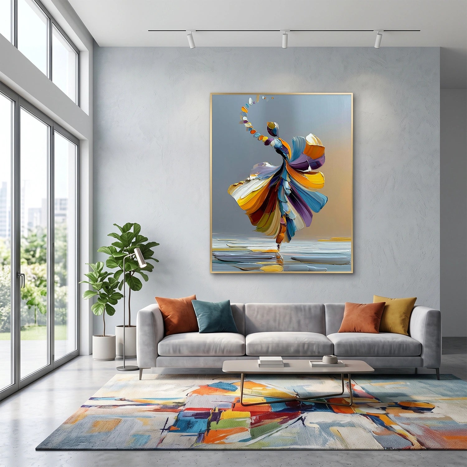 Abstract Portrait Texture Wall Art #PT 076