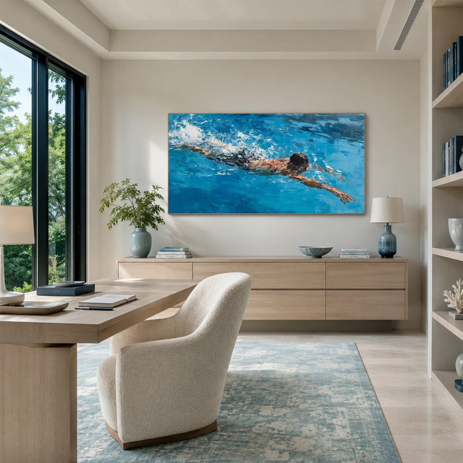 Swimming Sport Art Painting Canvas # SA106