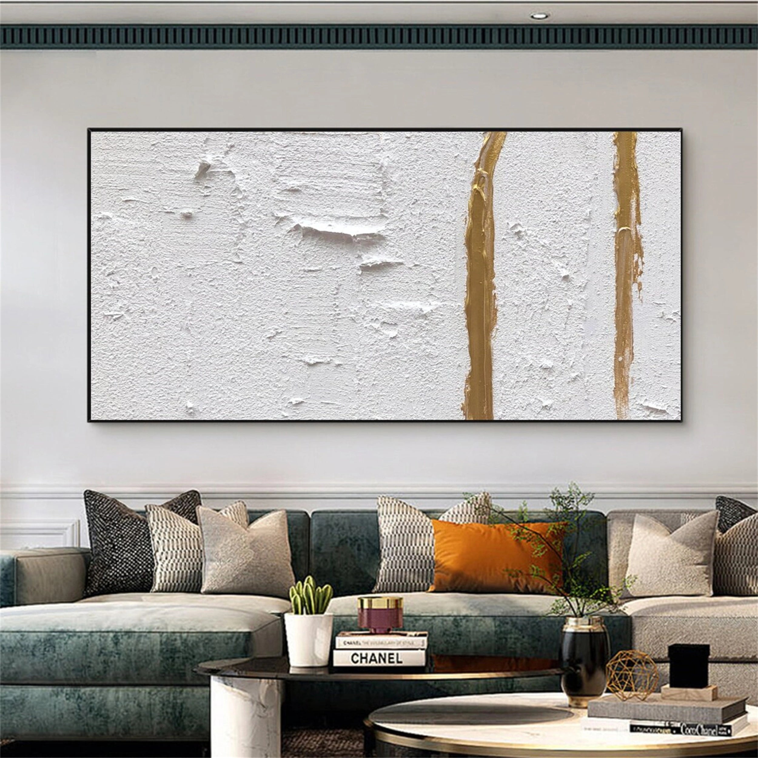 White Minimalist Textured Painting Canvas #MM140