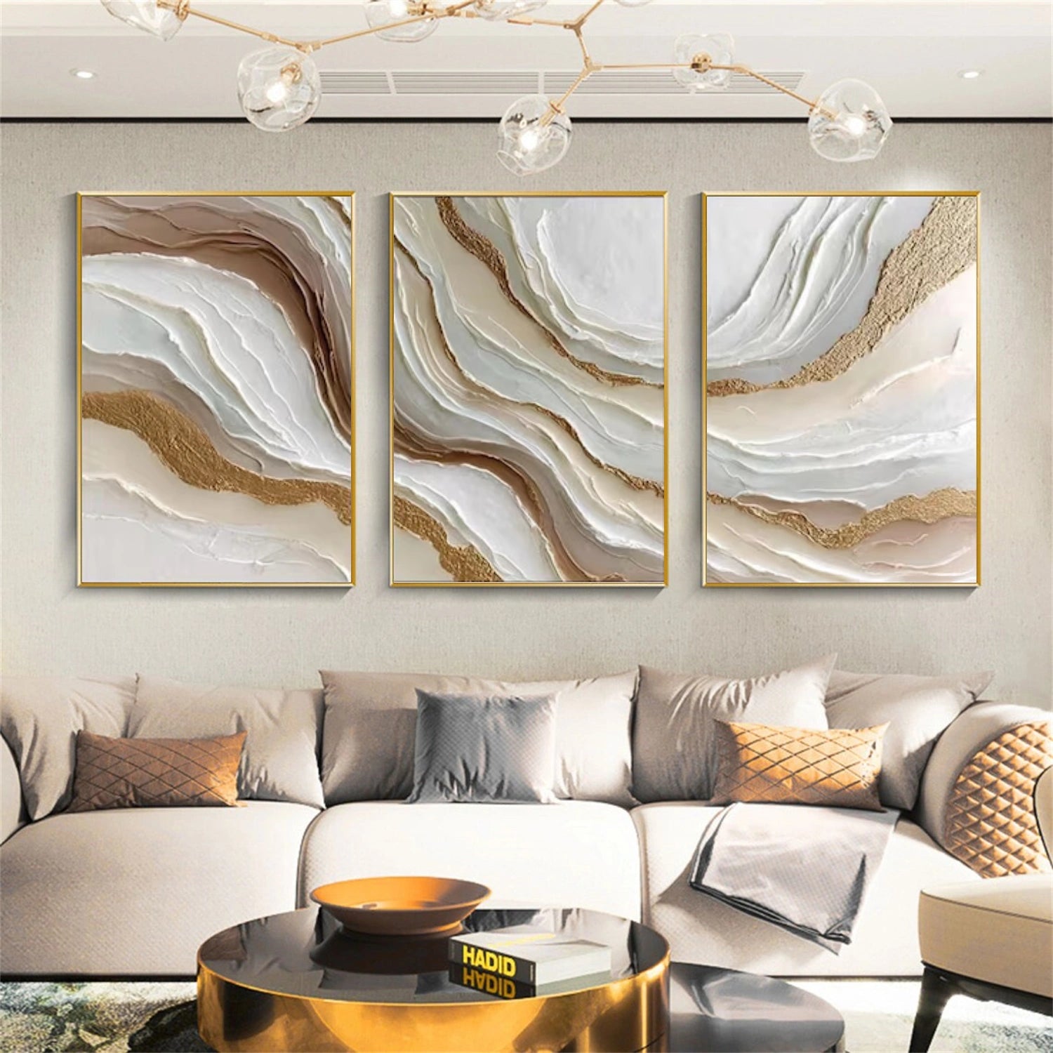 Abstract Texture Wall Art Set of 3 #AB619