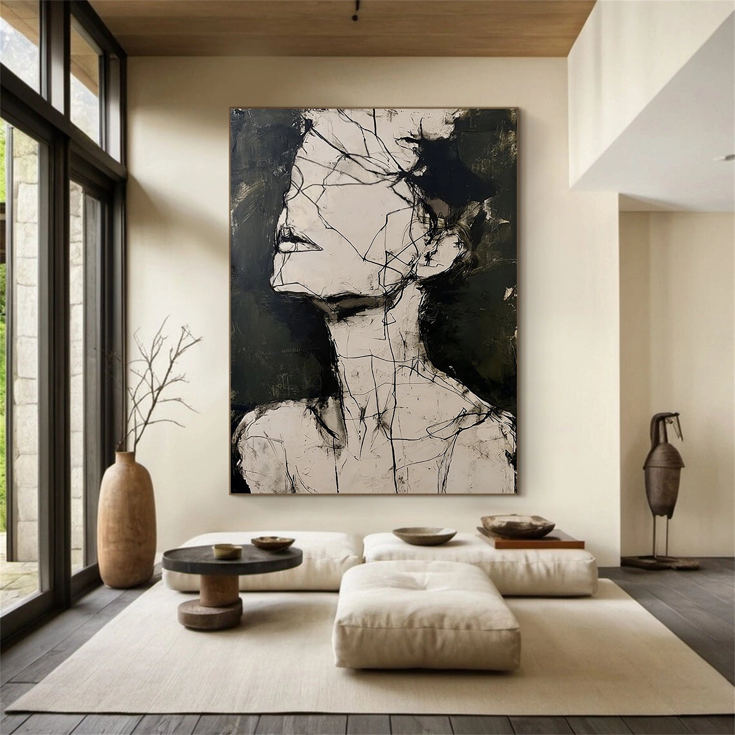 Abstract Portrait Textured Wall Art #PT 061
