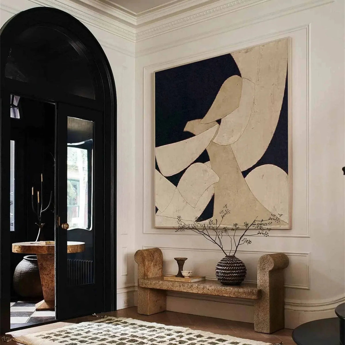 Brown Wall Art Wabi Sabi Wall Art Abstract Canvas Wall Art#WS148
