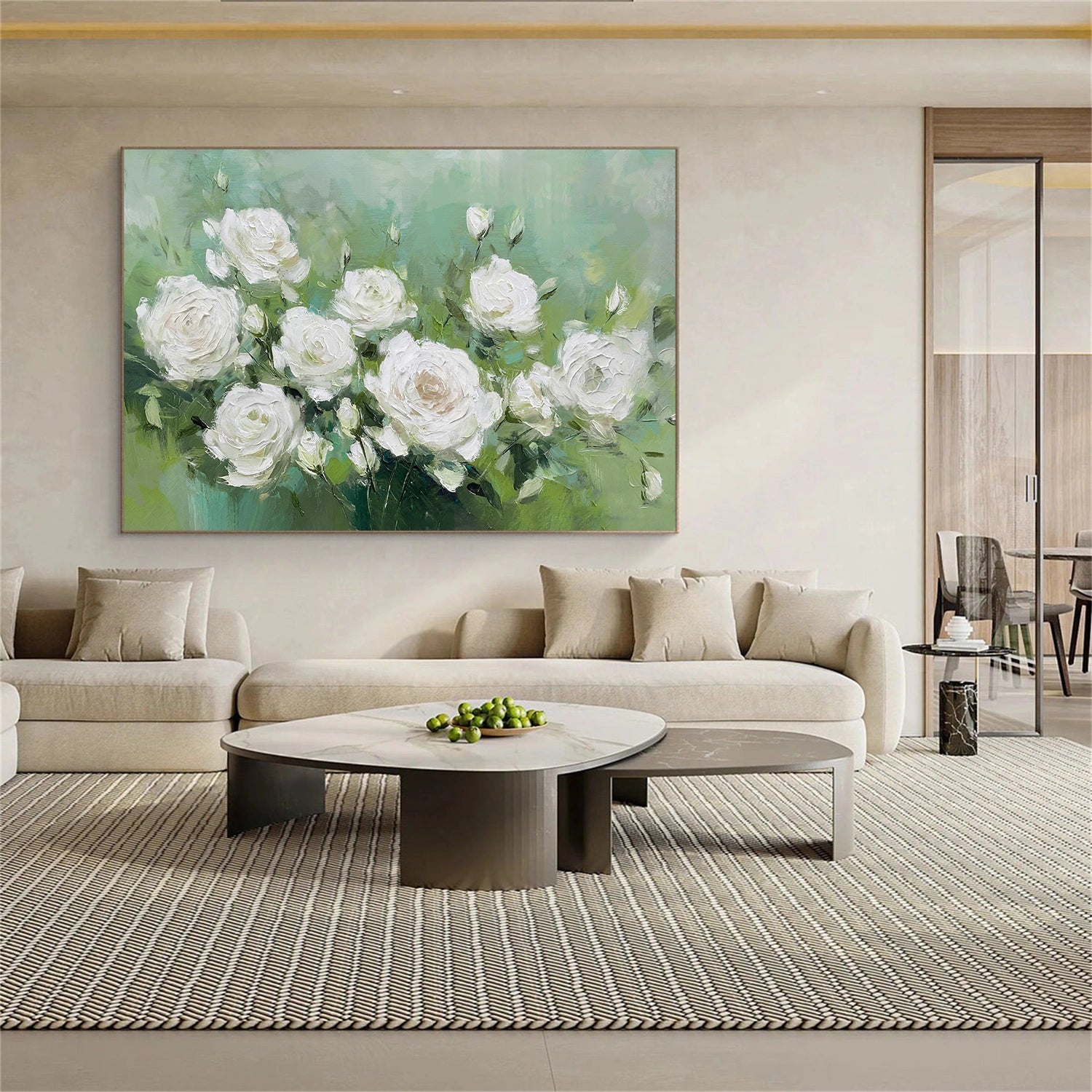 Flower & Tree Abstract Texture Canvas Art #FT 322