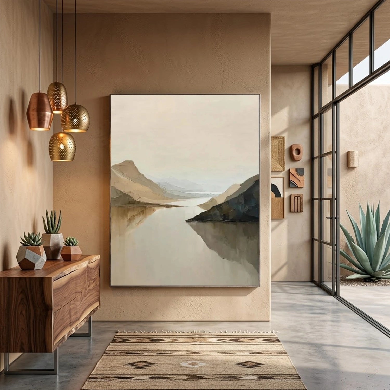 Minimalist Mountain Texture Canvas # MM439