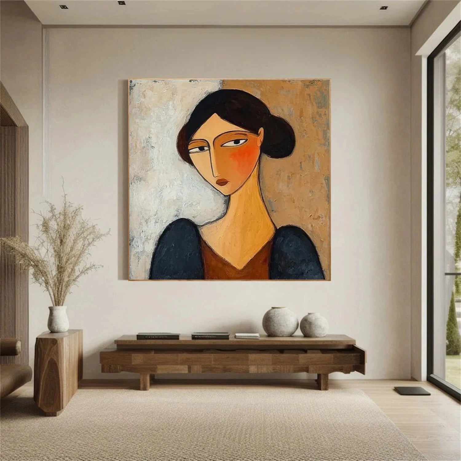 Colorful Abstract Portrait Wall Art #PT026