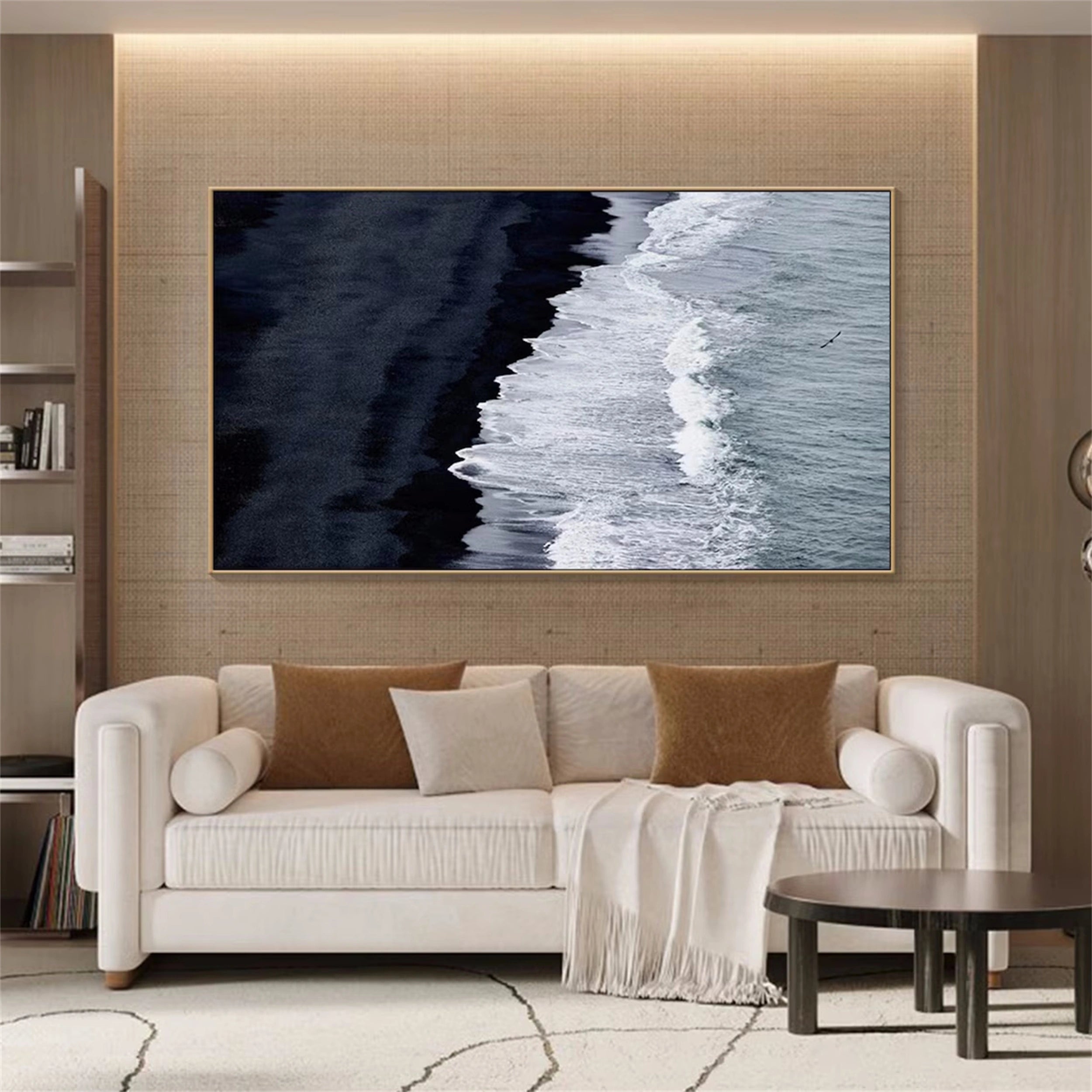 Black White Textured Minimalist Wall Art #MZ056