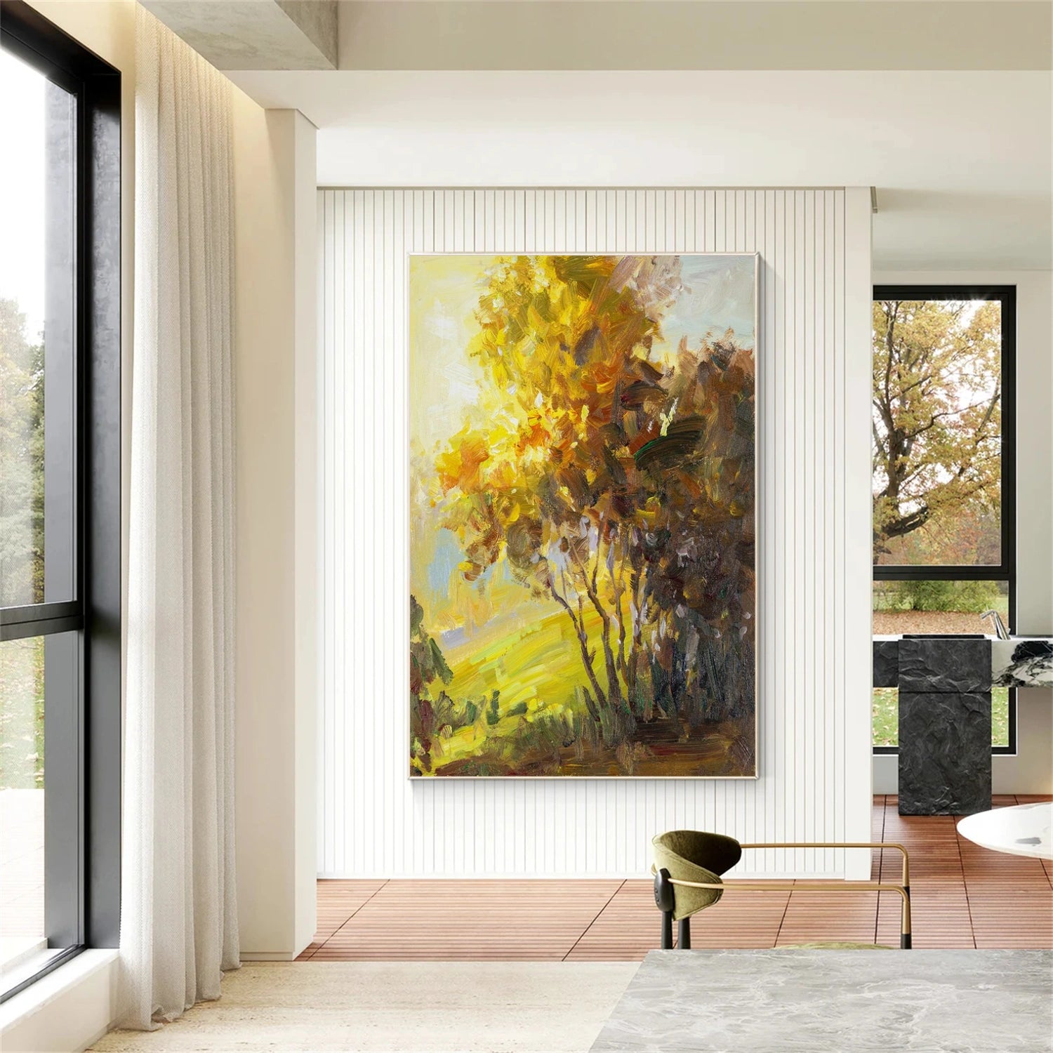 Flower & Tree Abstract Canvas Art #FT 305