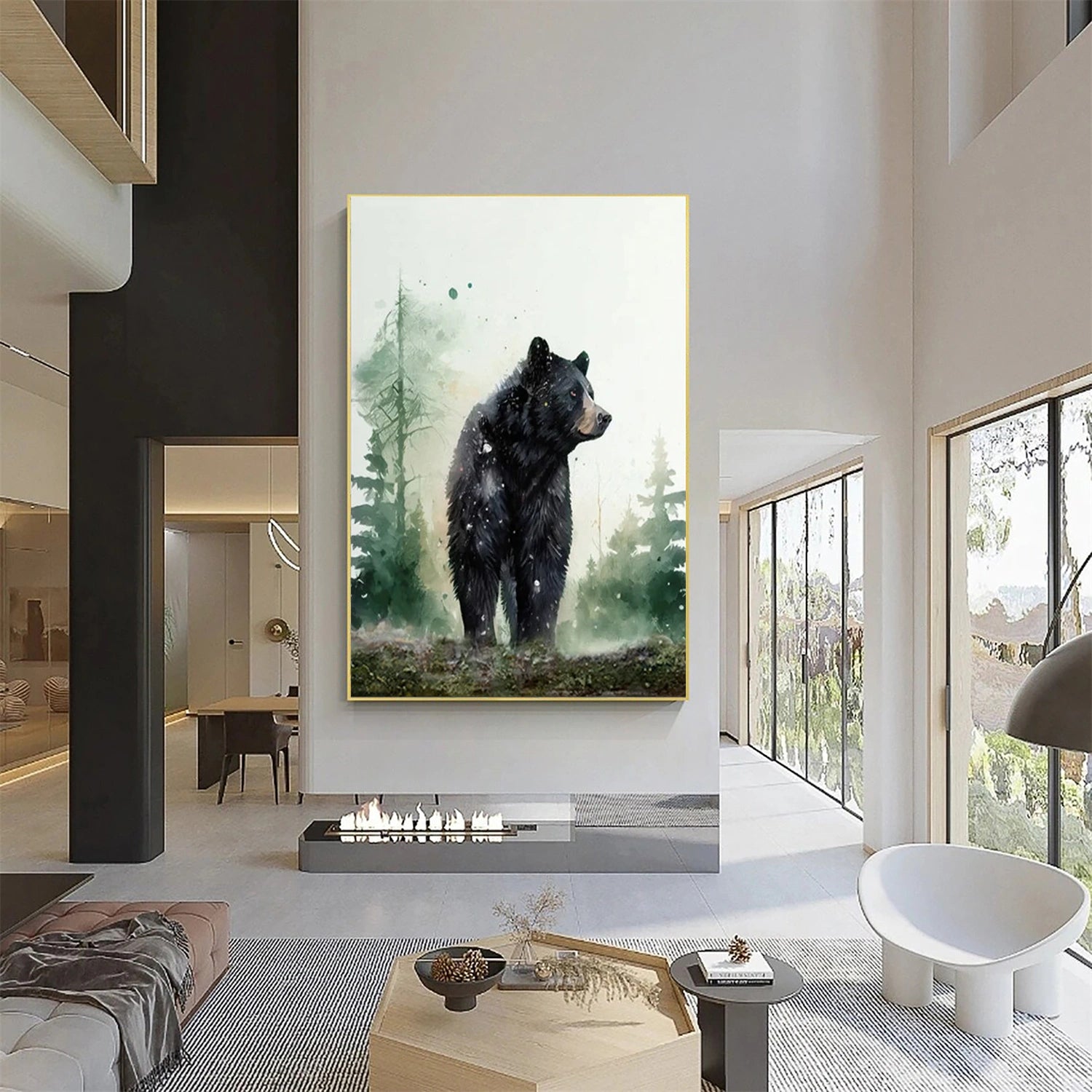 Abstract Animal Canvas Art #AP178