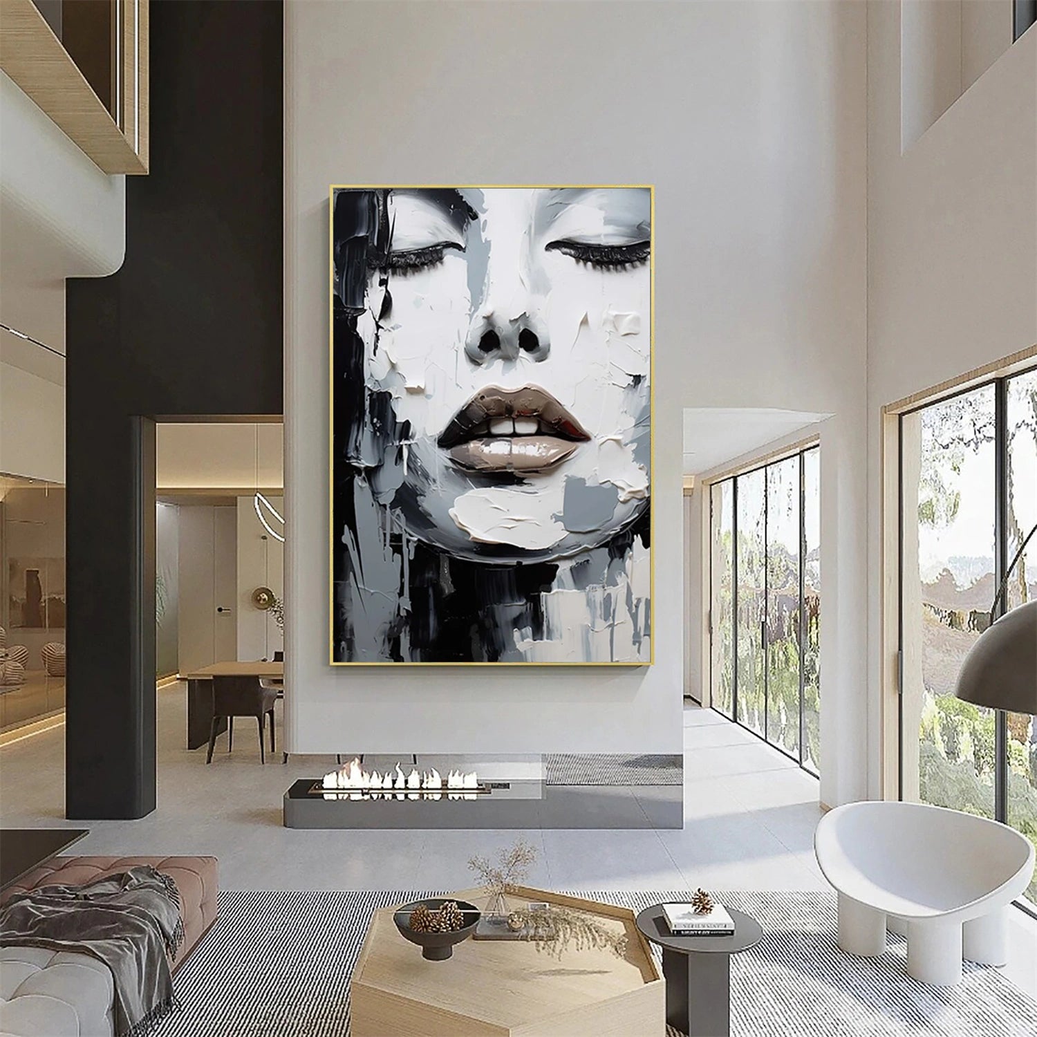 Abstract Portrait Texture Wall Art #PT003