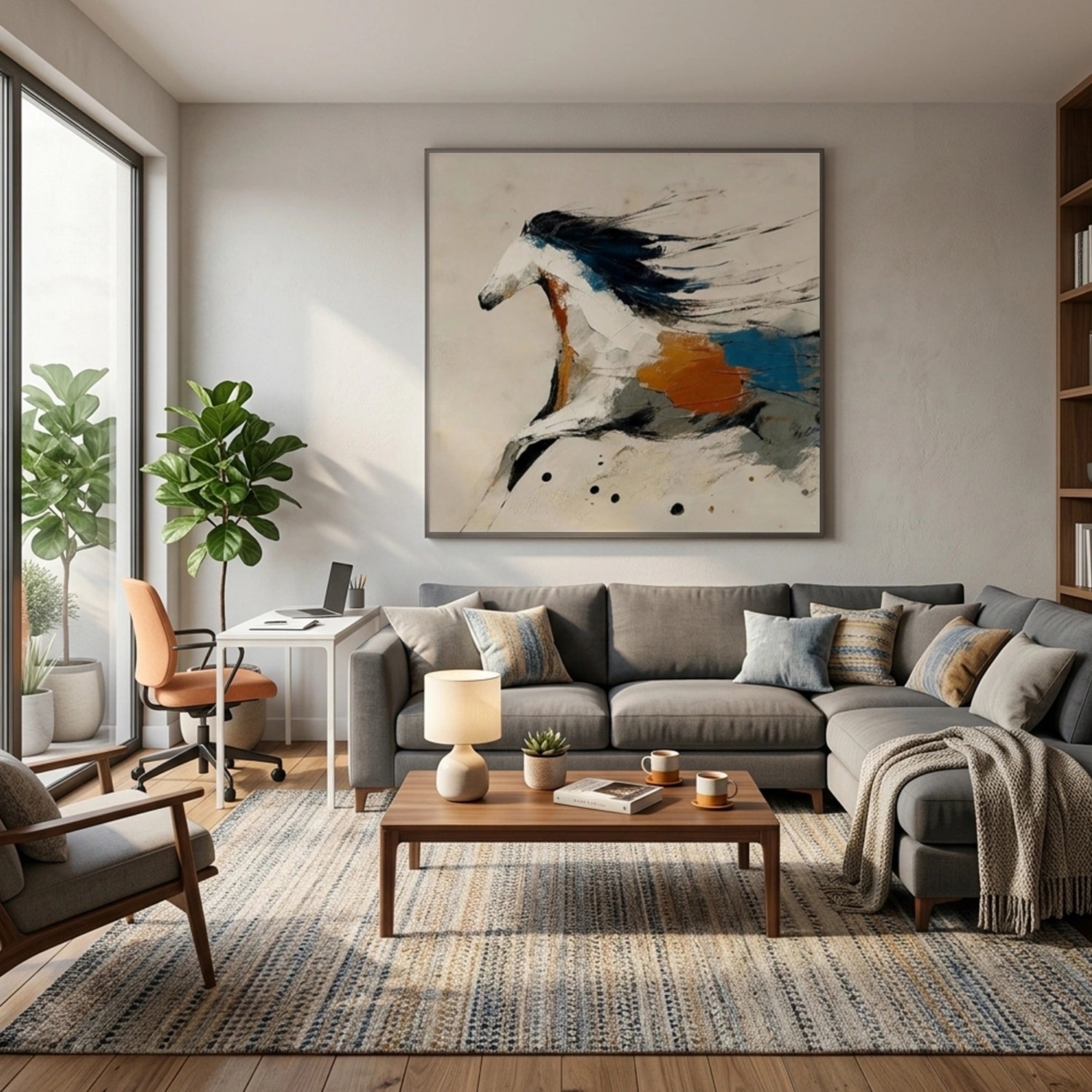 Abstract Animal Canvas Art #AP237