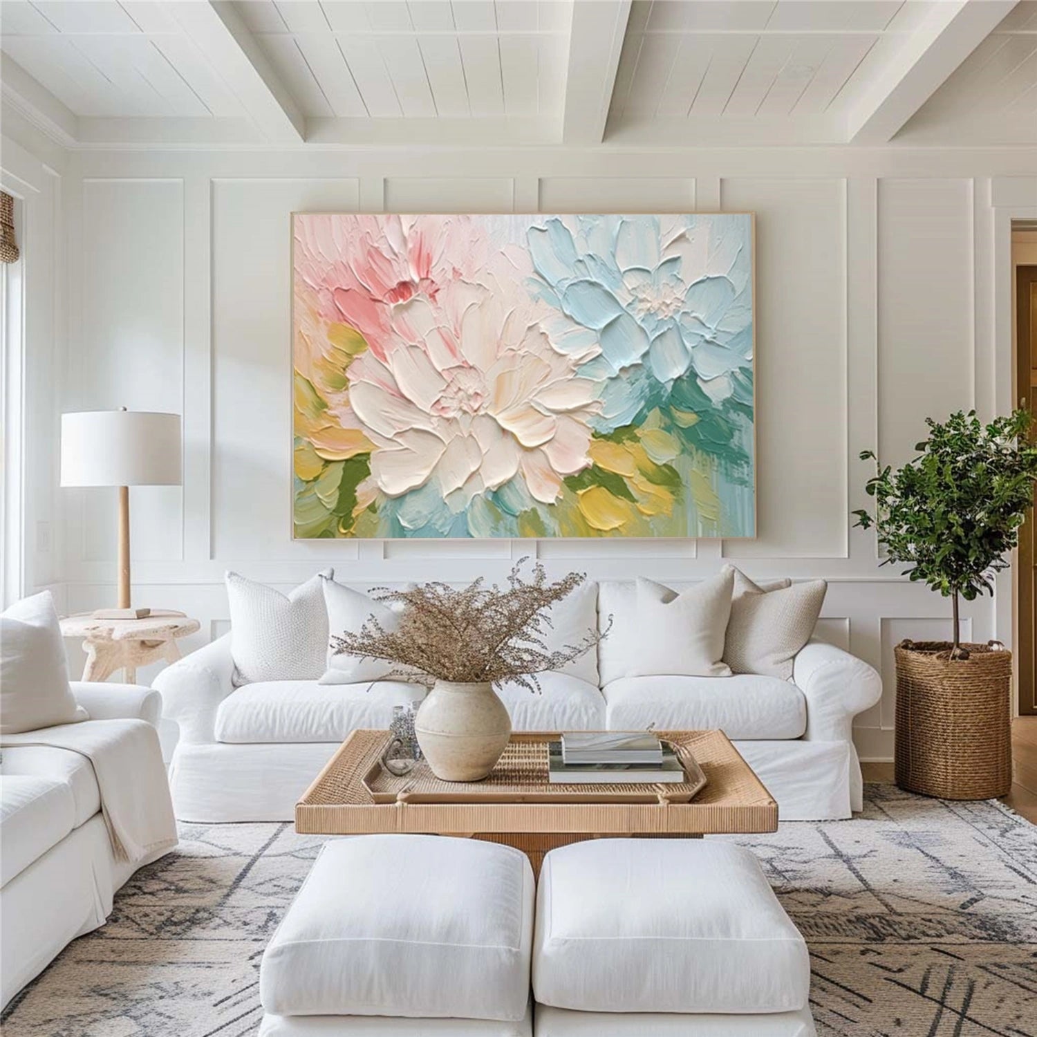 Flower & Tree Abstract Texture Canvas Art # FT 336