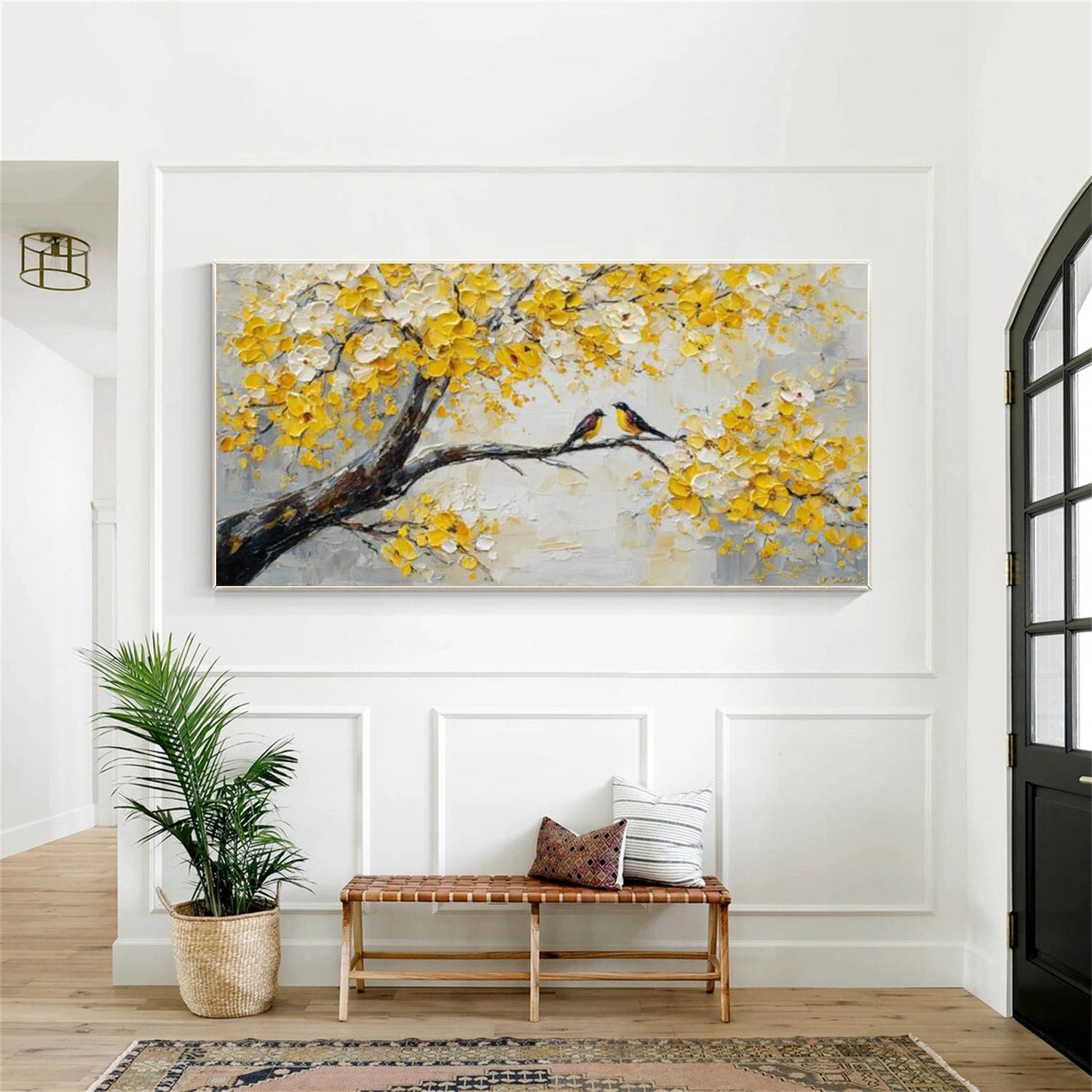 Flower & Tree Abstract Textured Canvas # FT 366