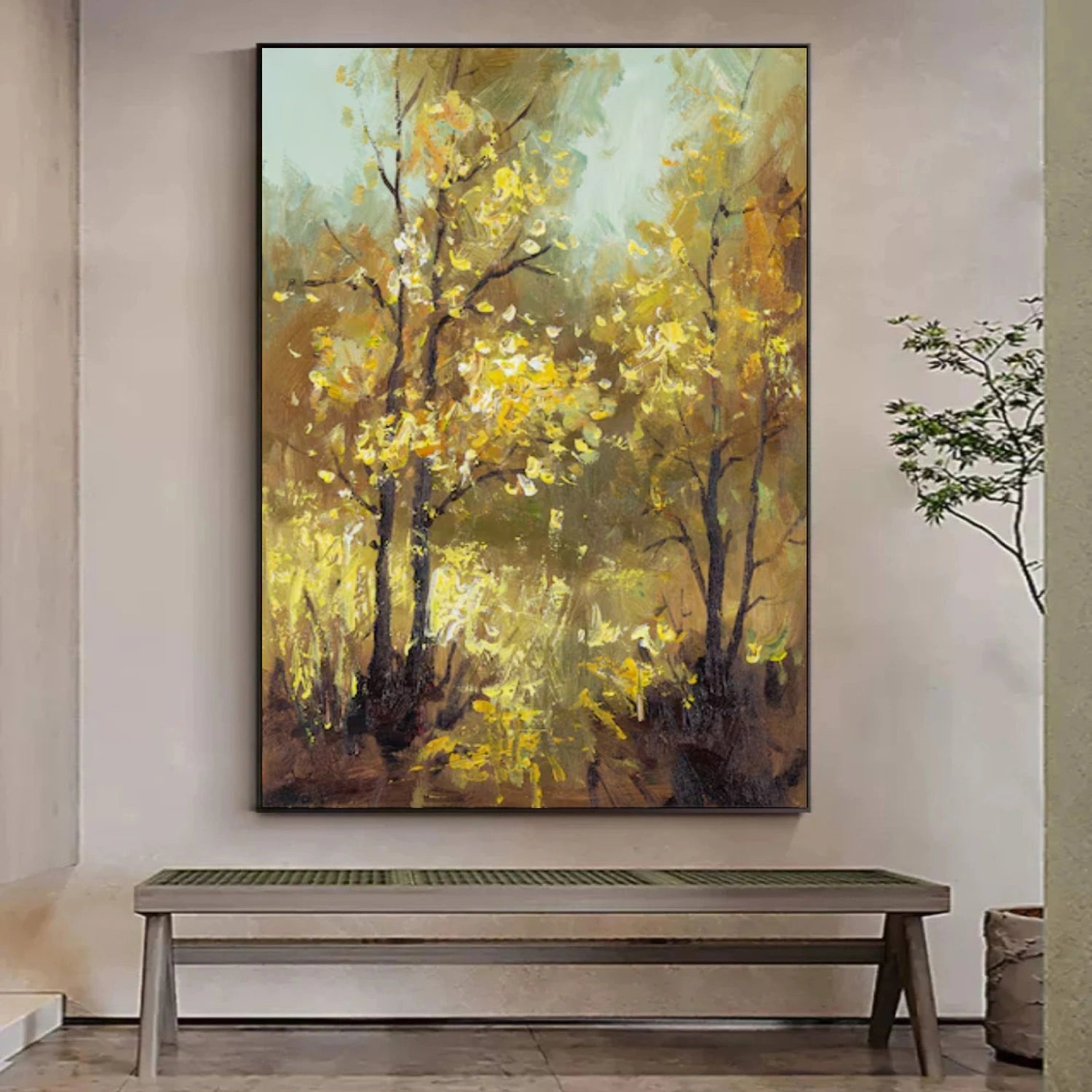 Flower & Tree Abstract Canvas Art #FT 306
