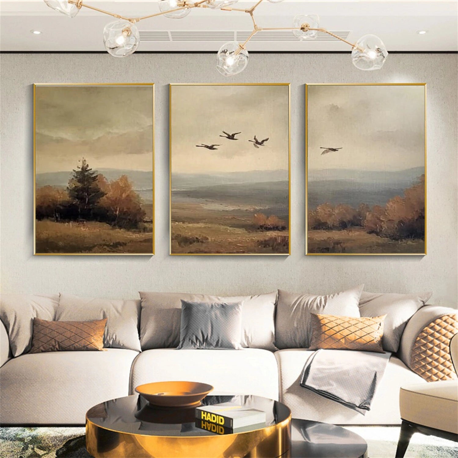 Abstract Urban Set of 3  Landscape Painting #UL 043