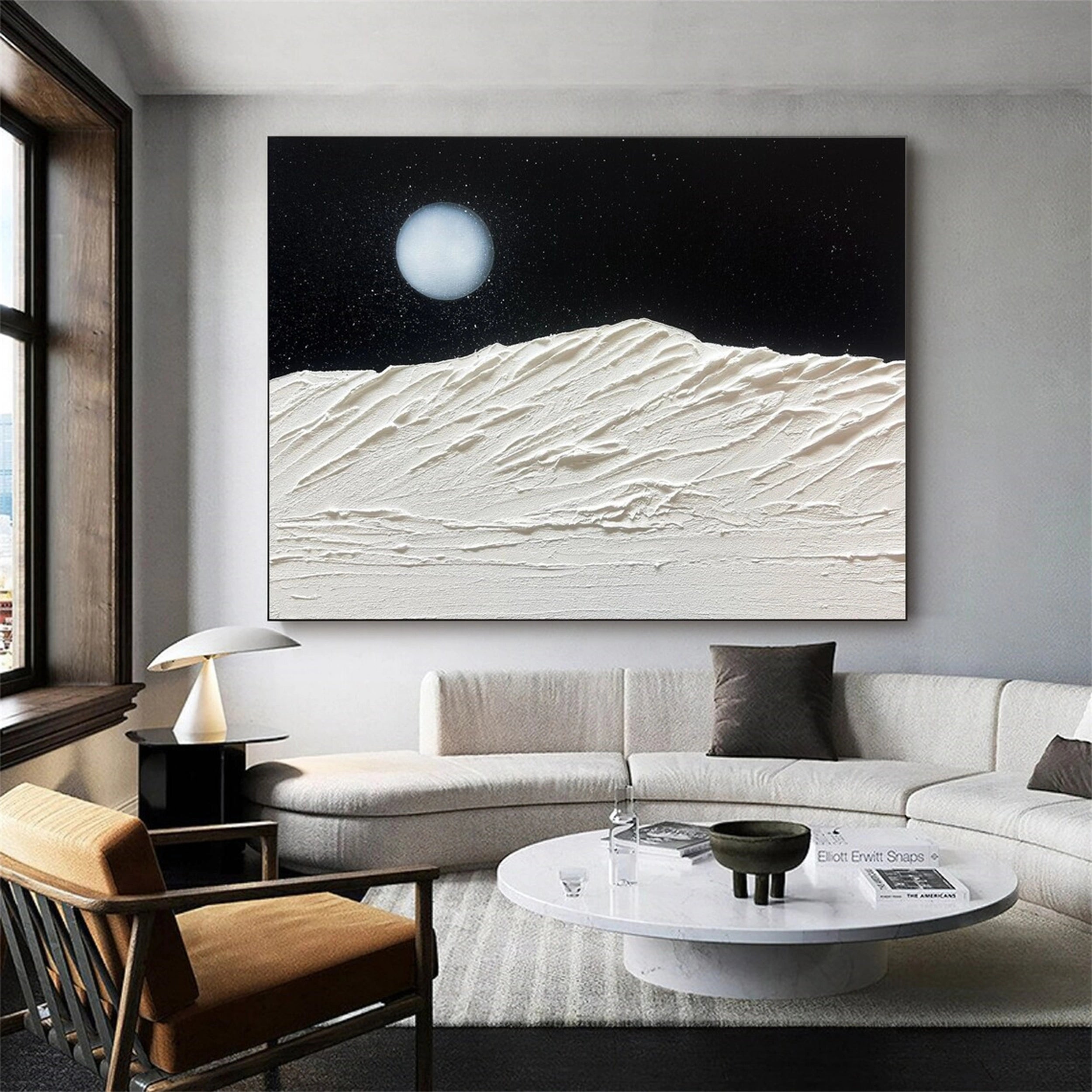 Black White Textured Minimalist Wall Art #MZ060